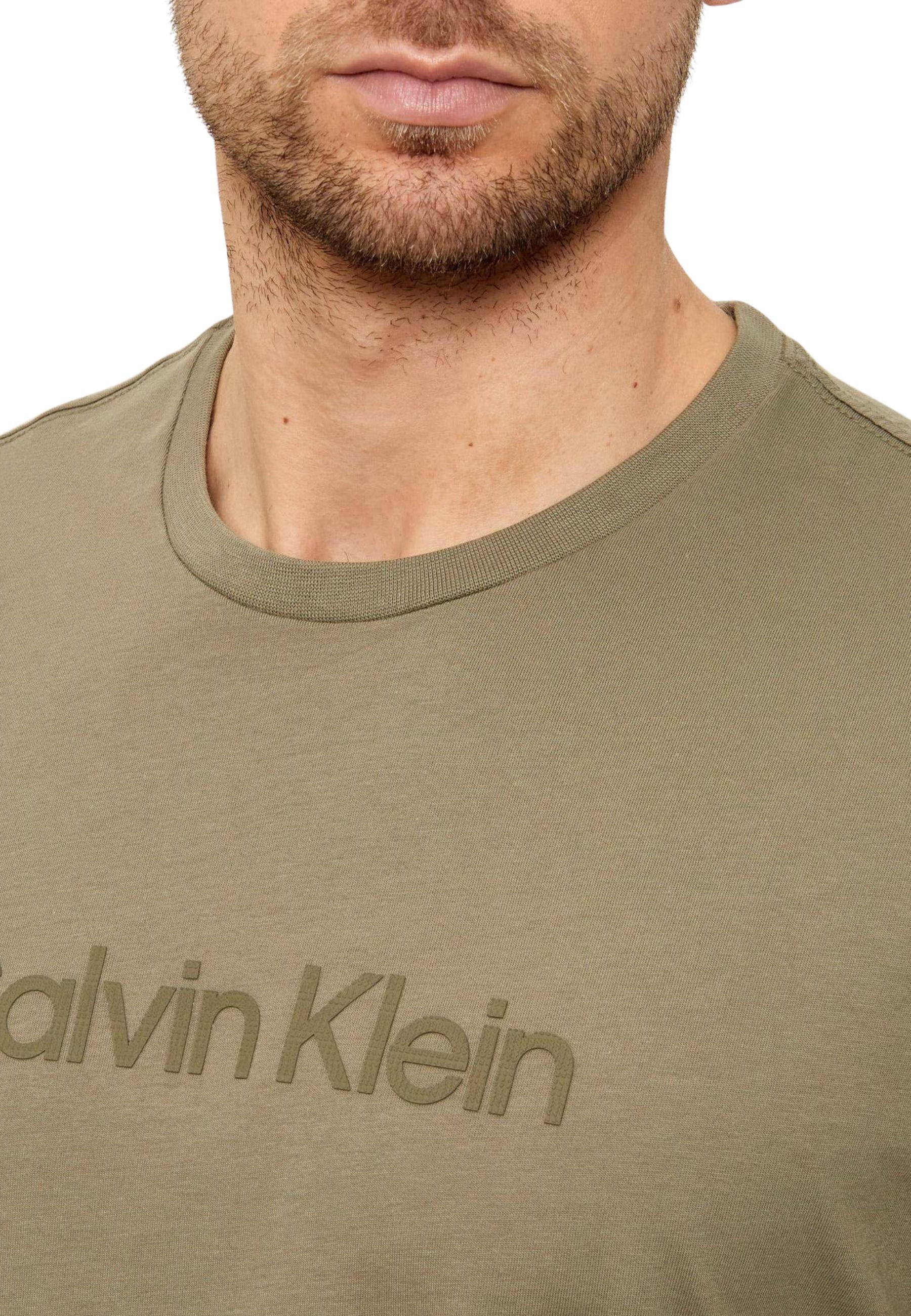 T-shirt Calvin Klein in cotone - Verde oliva 