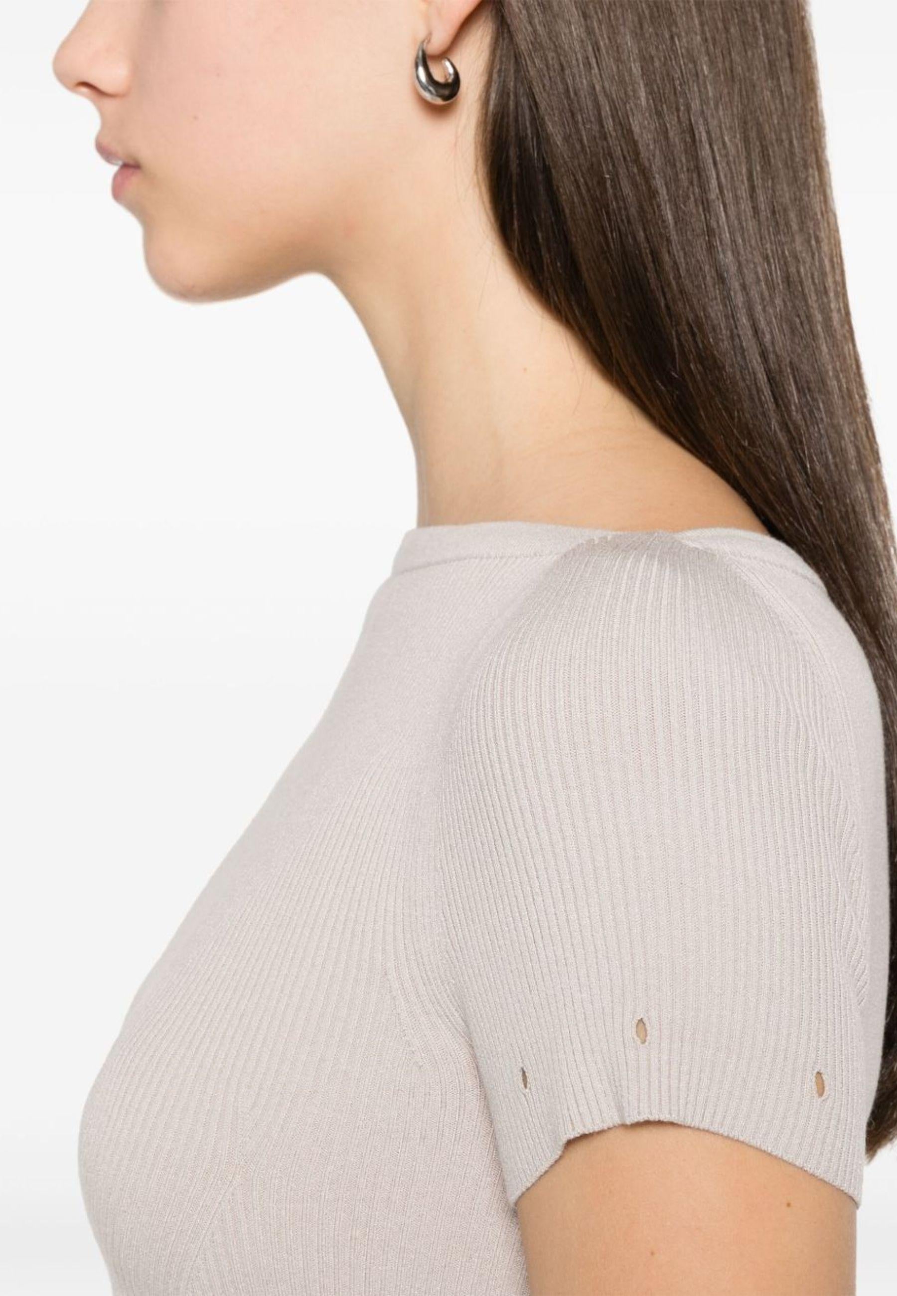 SPORTMAX - Maglia "Alcide" in viscosa stretch con maniche rimovibili 