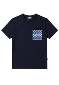T-Shirt aus Baumwolle mit bedruckter Brusttasche „Riviera“