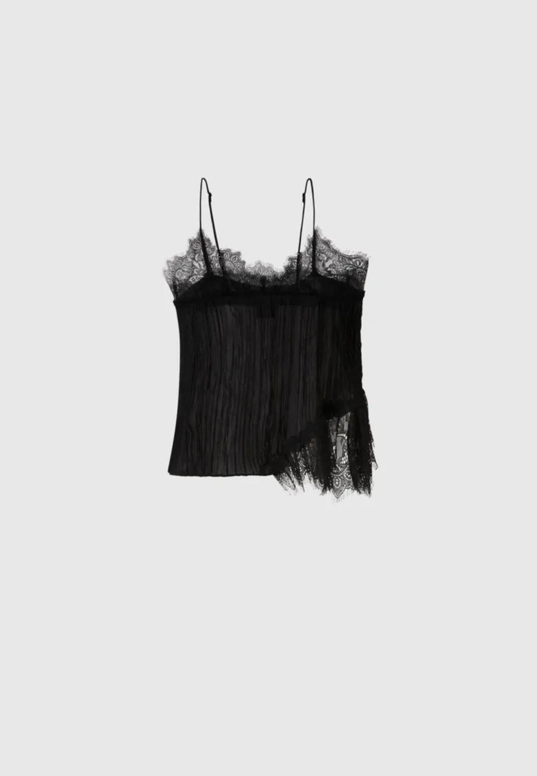 Top Pinko Tic Tac in tulle e pizzo 