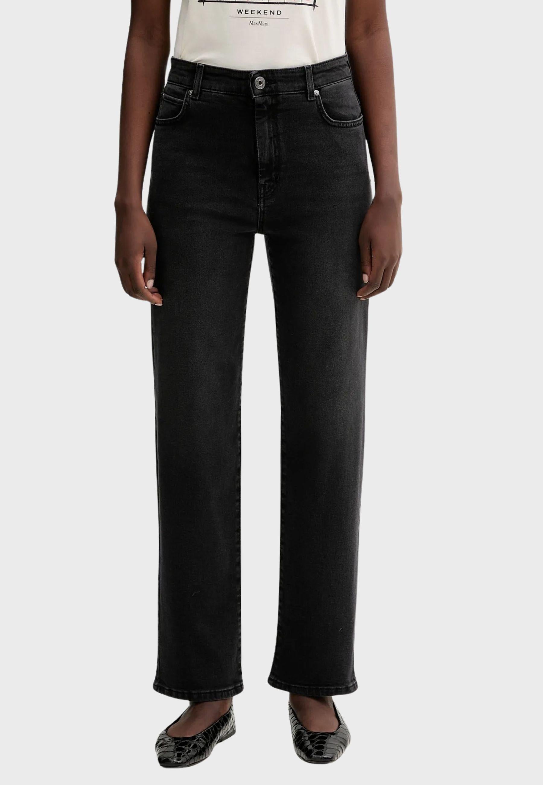 Jeans donna straight fit vita alta 
