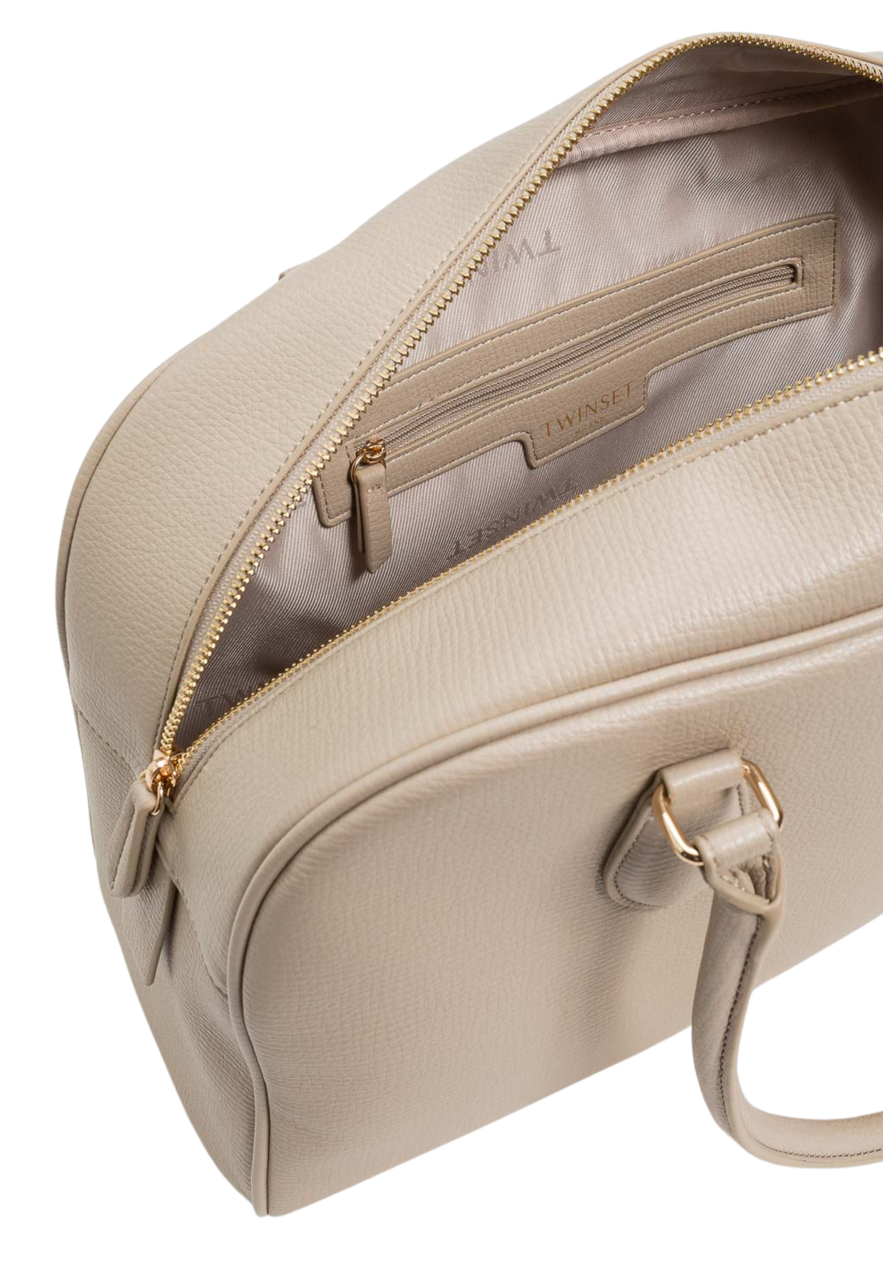 Borsa Beige Effetto Pelle Granata 