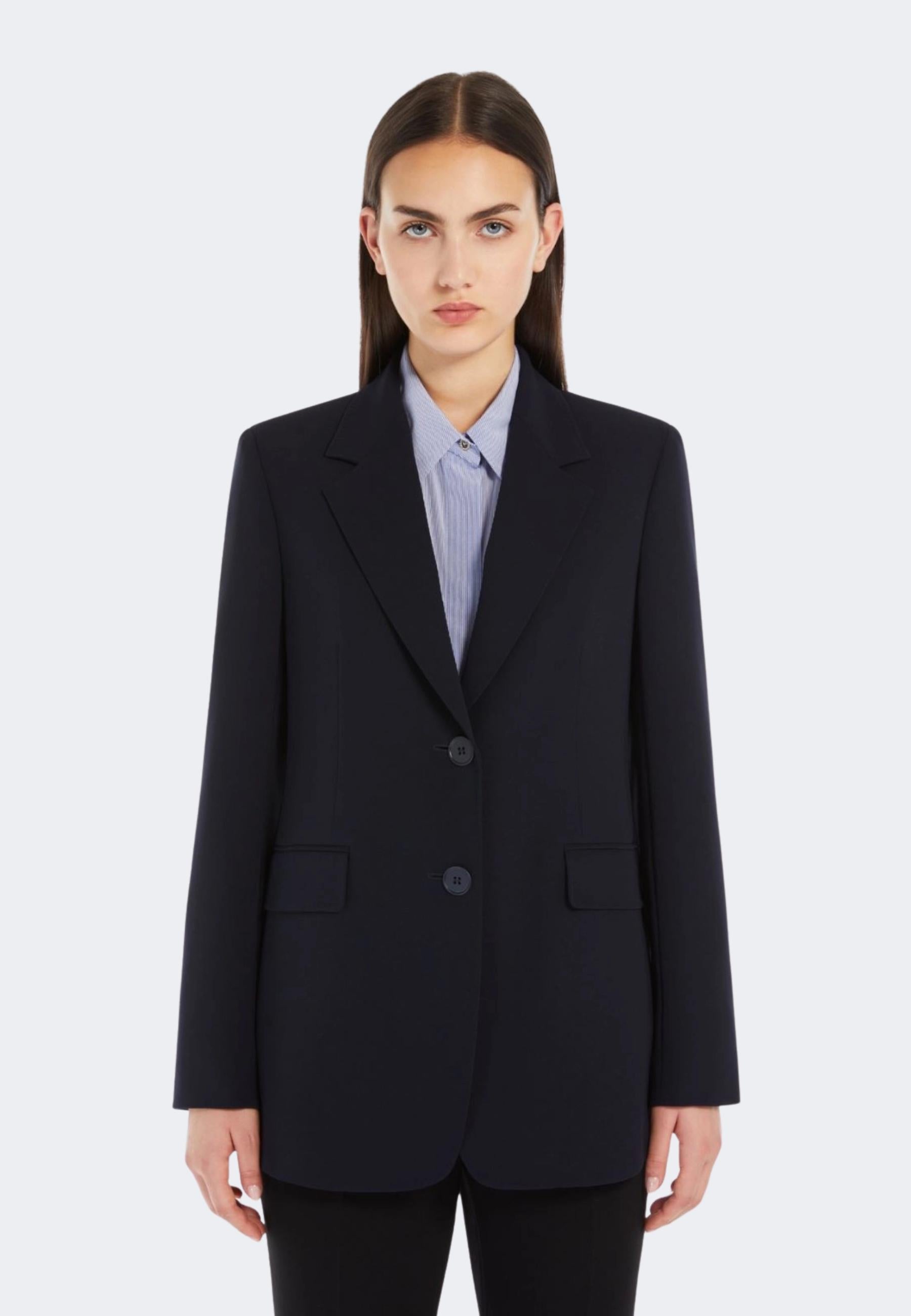 Max Mara Studio Blazer Linz in cady blu 