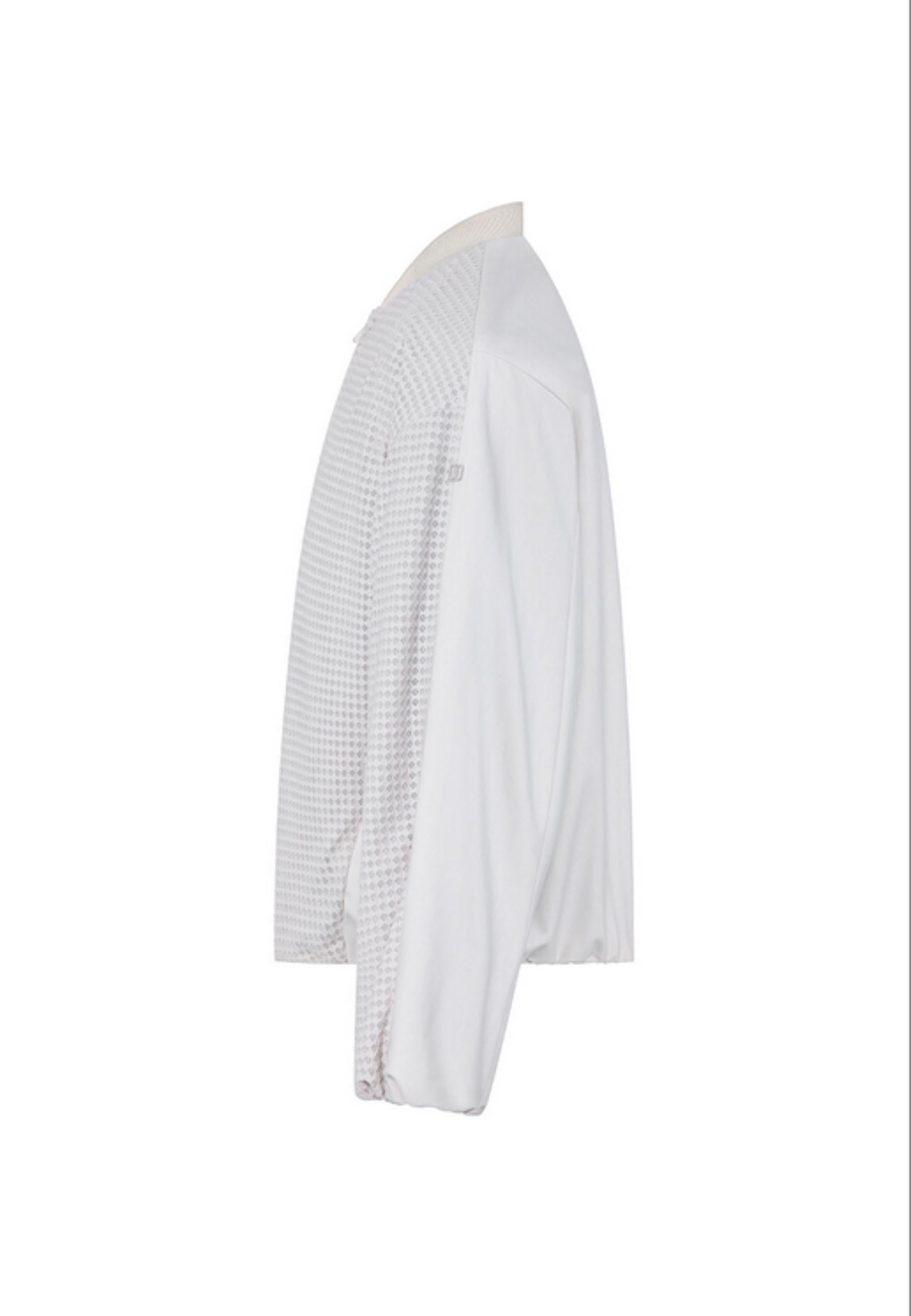 Giacca corta oversize in rete tecnica bi-stretch - DUNO 