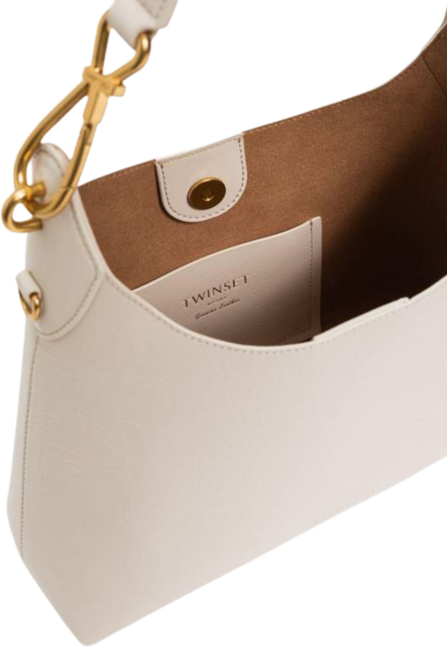 Borsa a Mano Piccola in Vera Pelle con Tracolla Removibile 