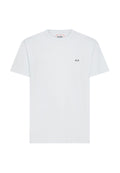 White stretch pique T-shirt