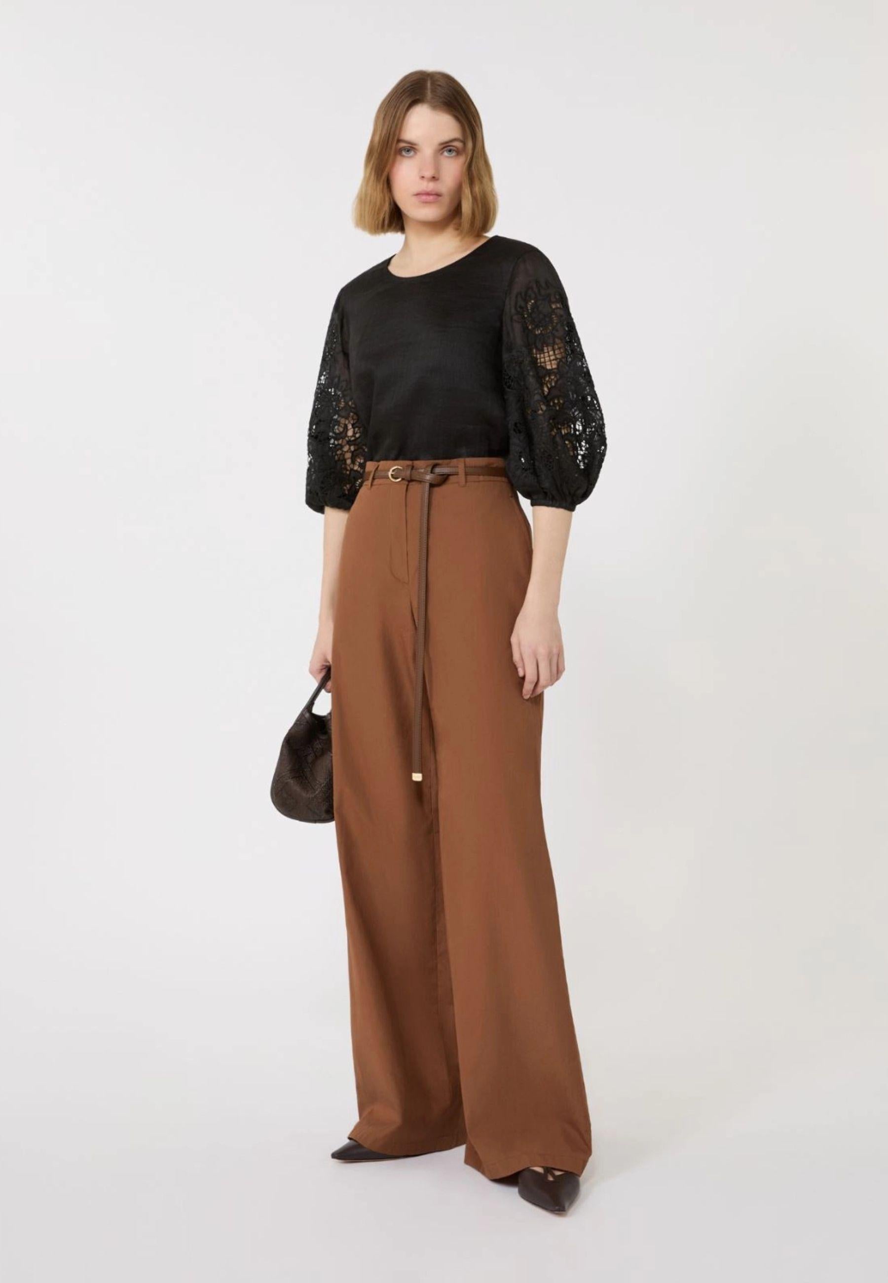 Max Mara Studio - Pantalone in popeline di cotone 
