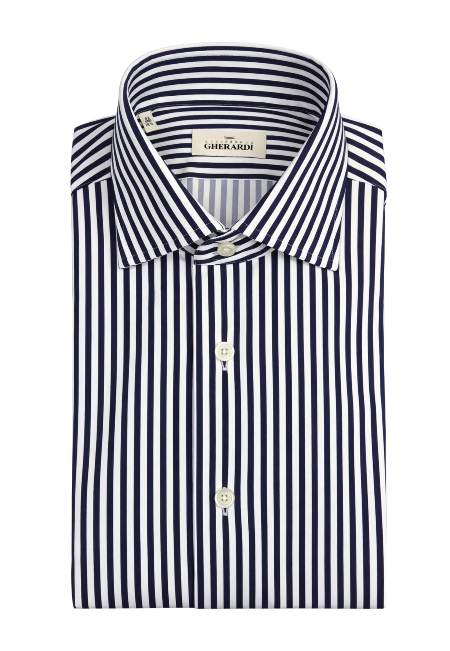 Alessandro Gherardi - Camicia a righe in tessuto tecnico stretch 