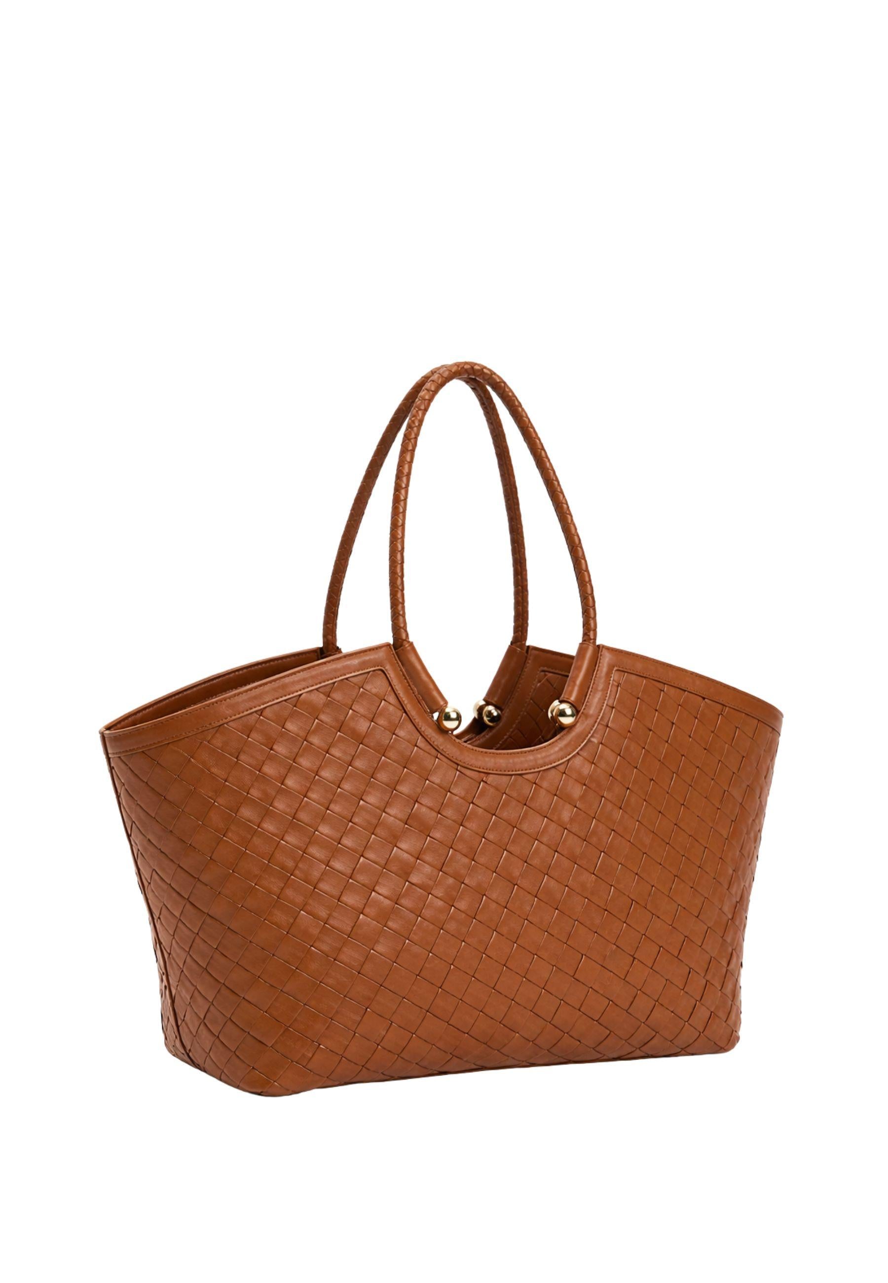 Borsa shopper intrecciata 