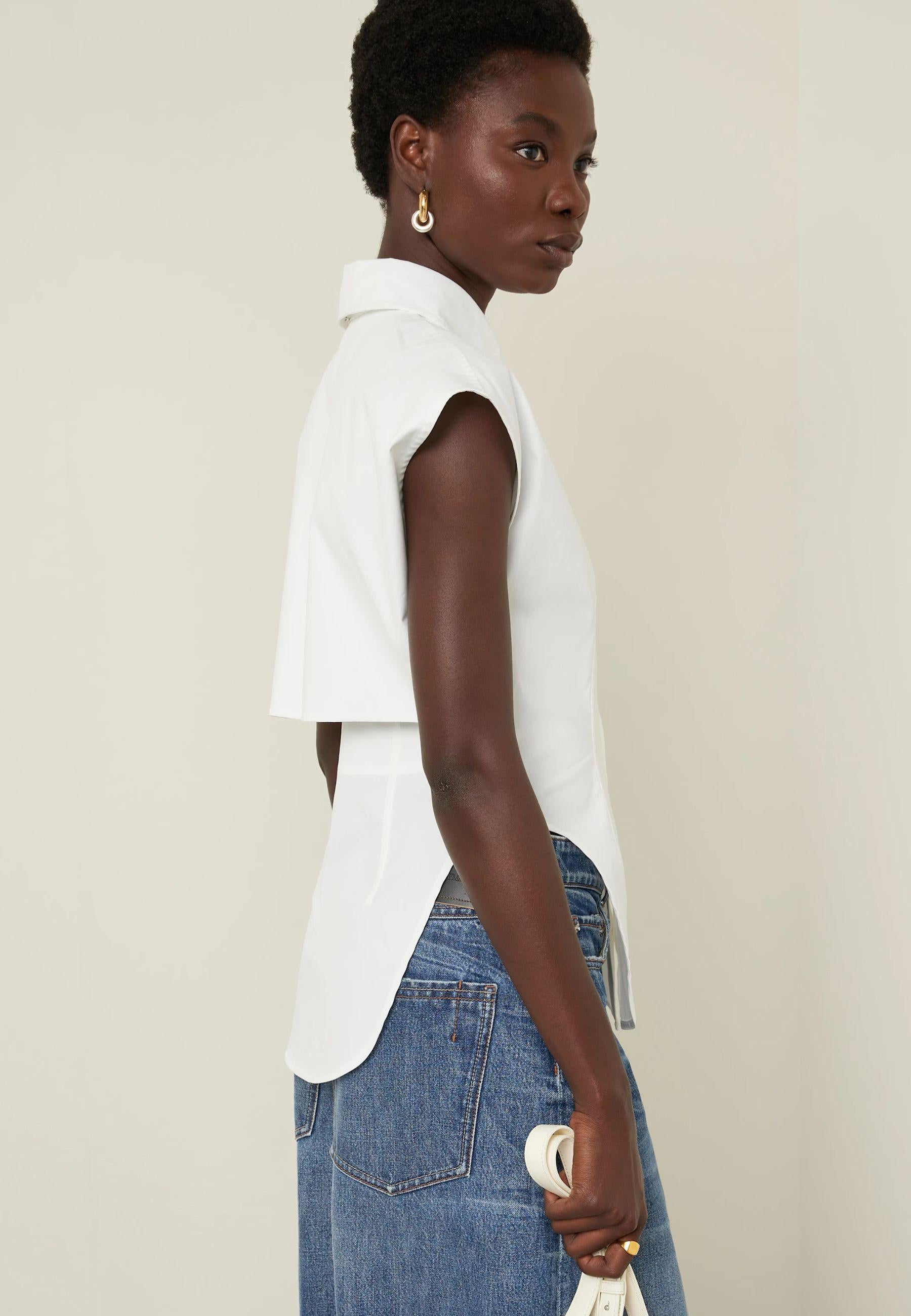 Sportmax - Blusa in popeline di cotone 