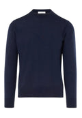 Halskette aus extrafeiner marineblauer Merinowolle