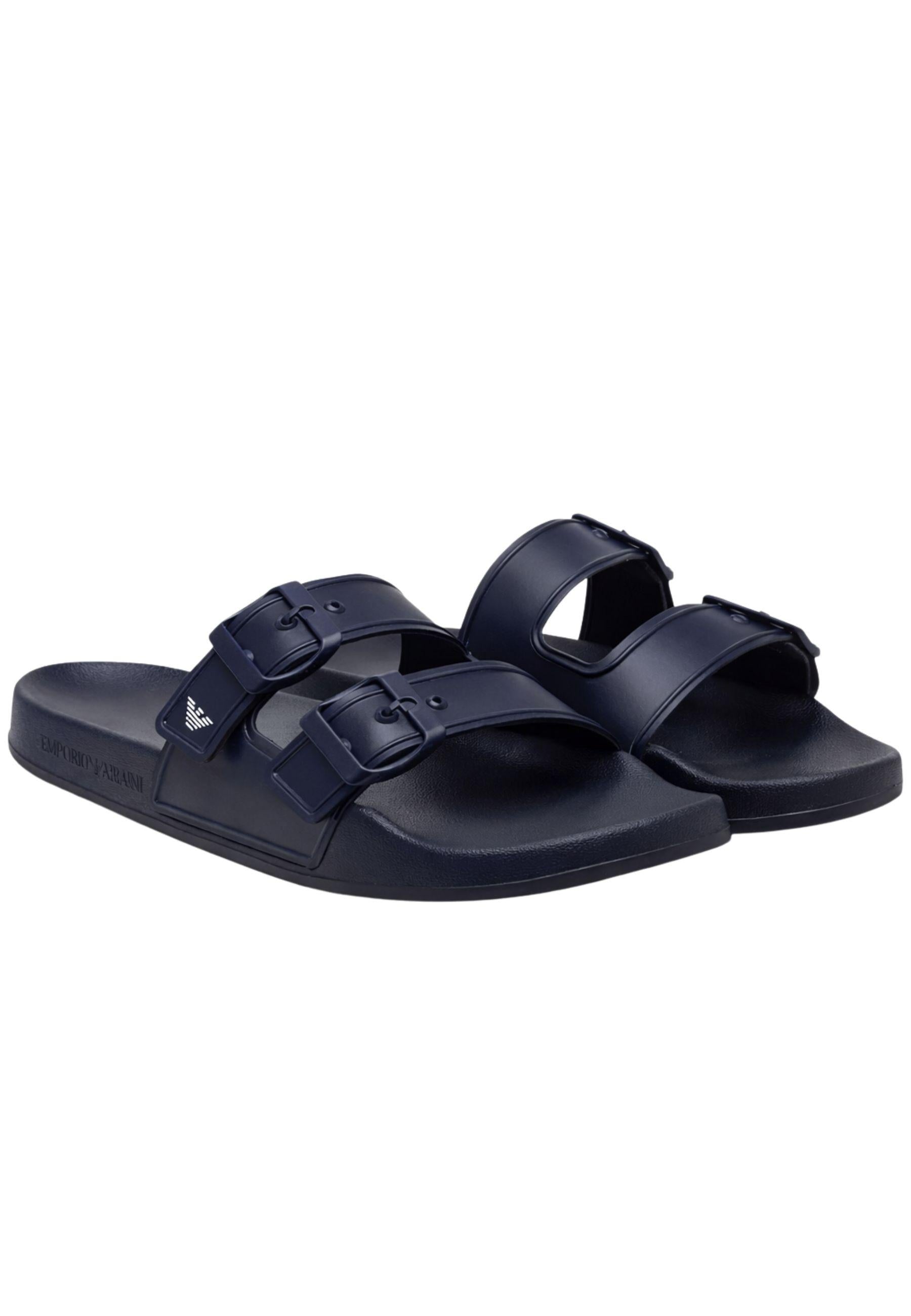 Emporio Armani ? Sandali slide doppia fascia con fibbie 