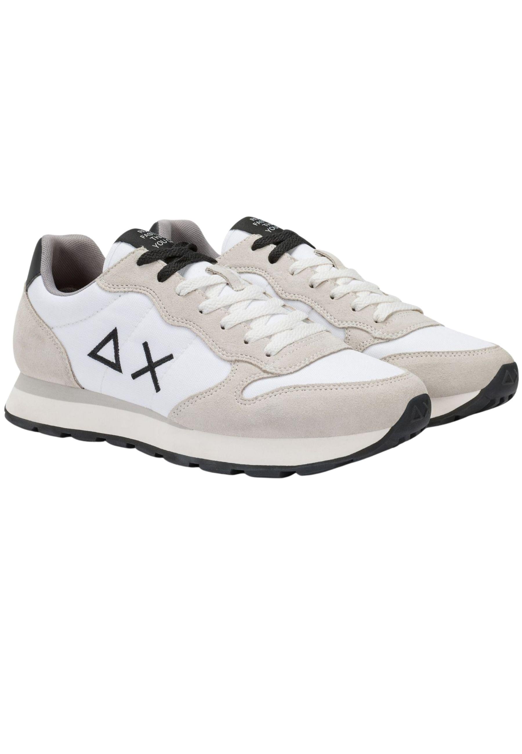 Sneaker Tom in nylon e suede bianco 