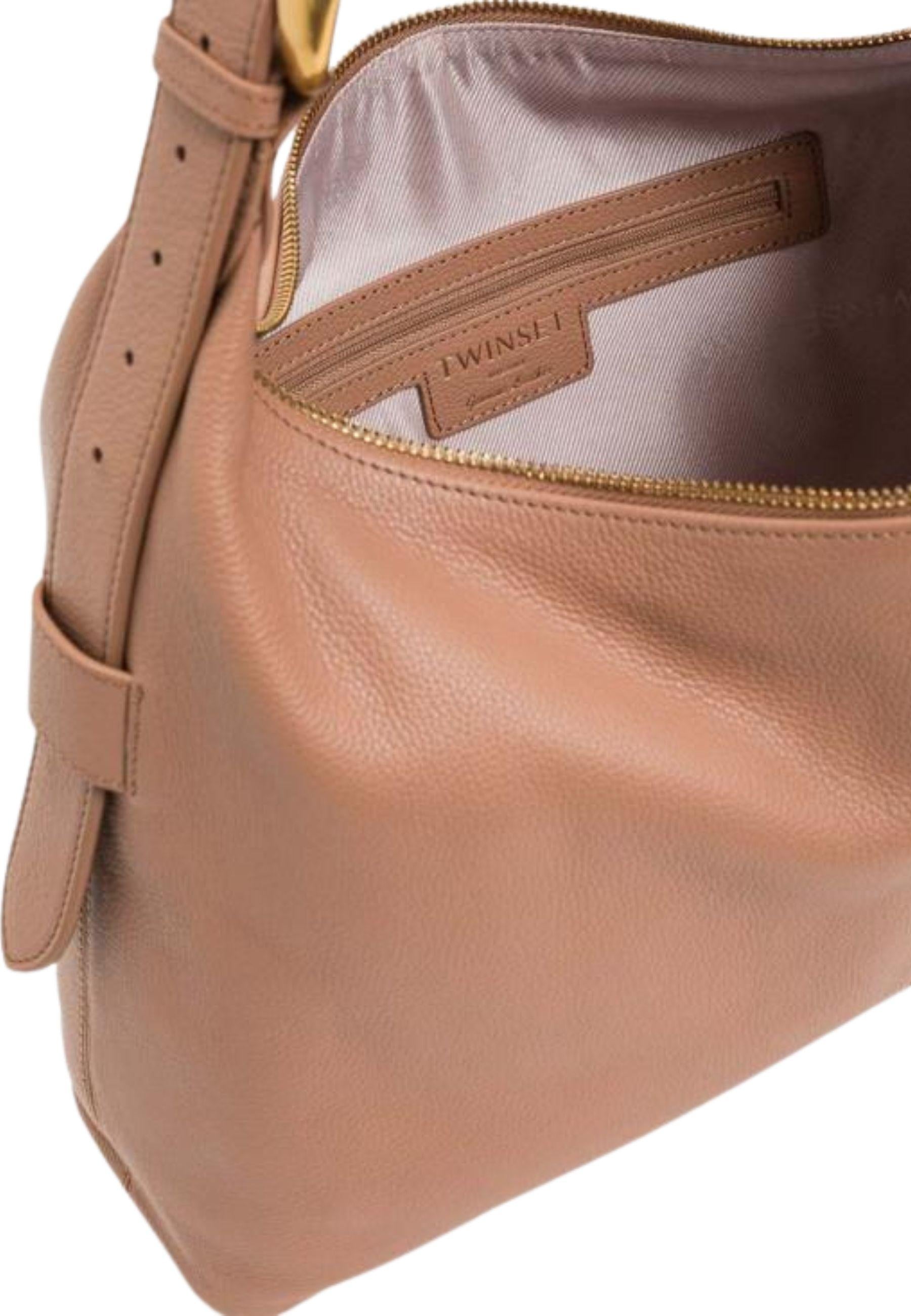 Twinset Milano Genuine Leather Hobo Bag 