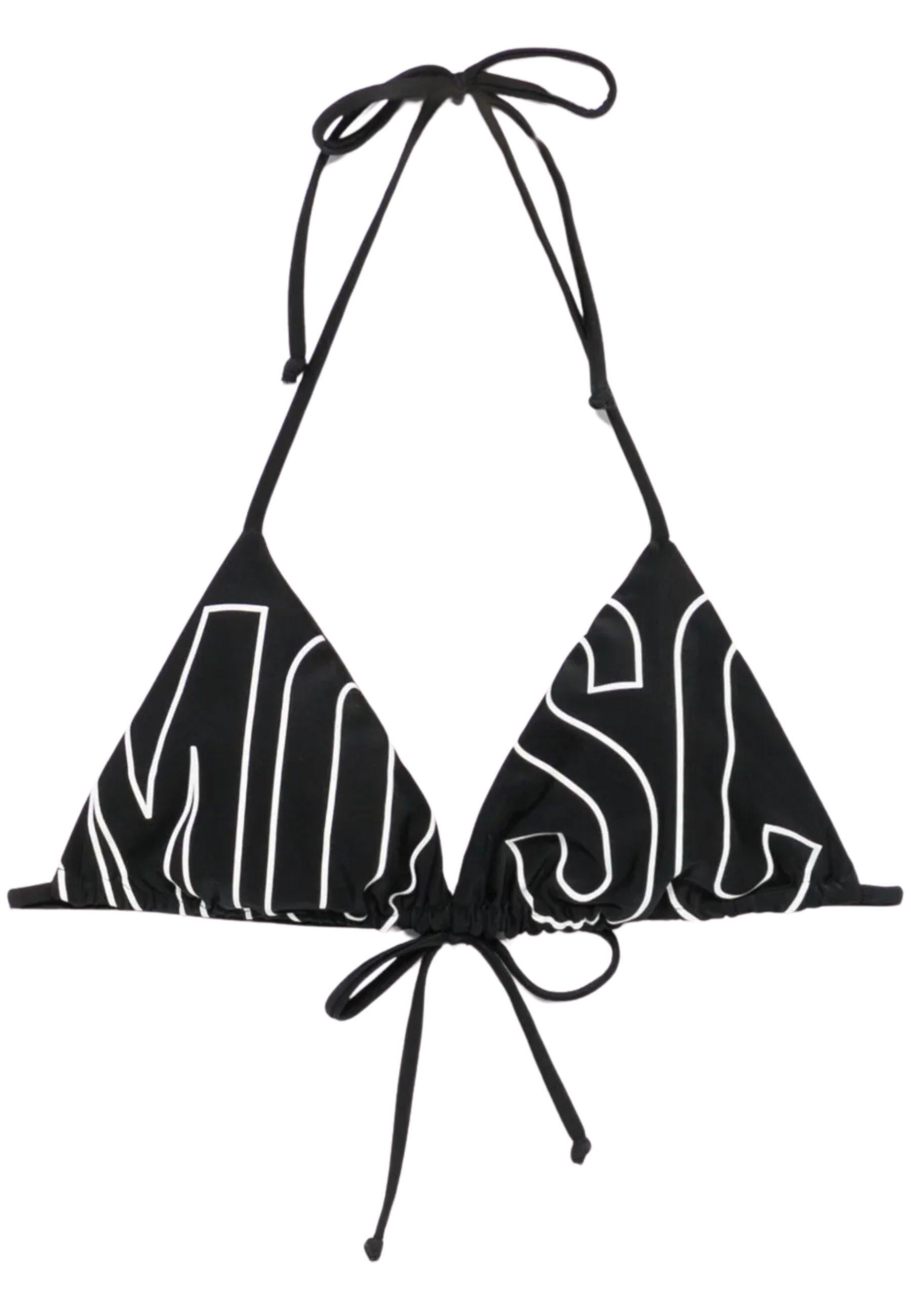 Top bikini con stampa 