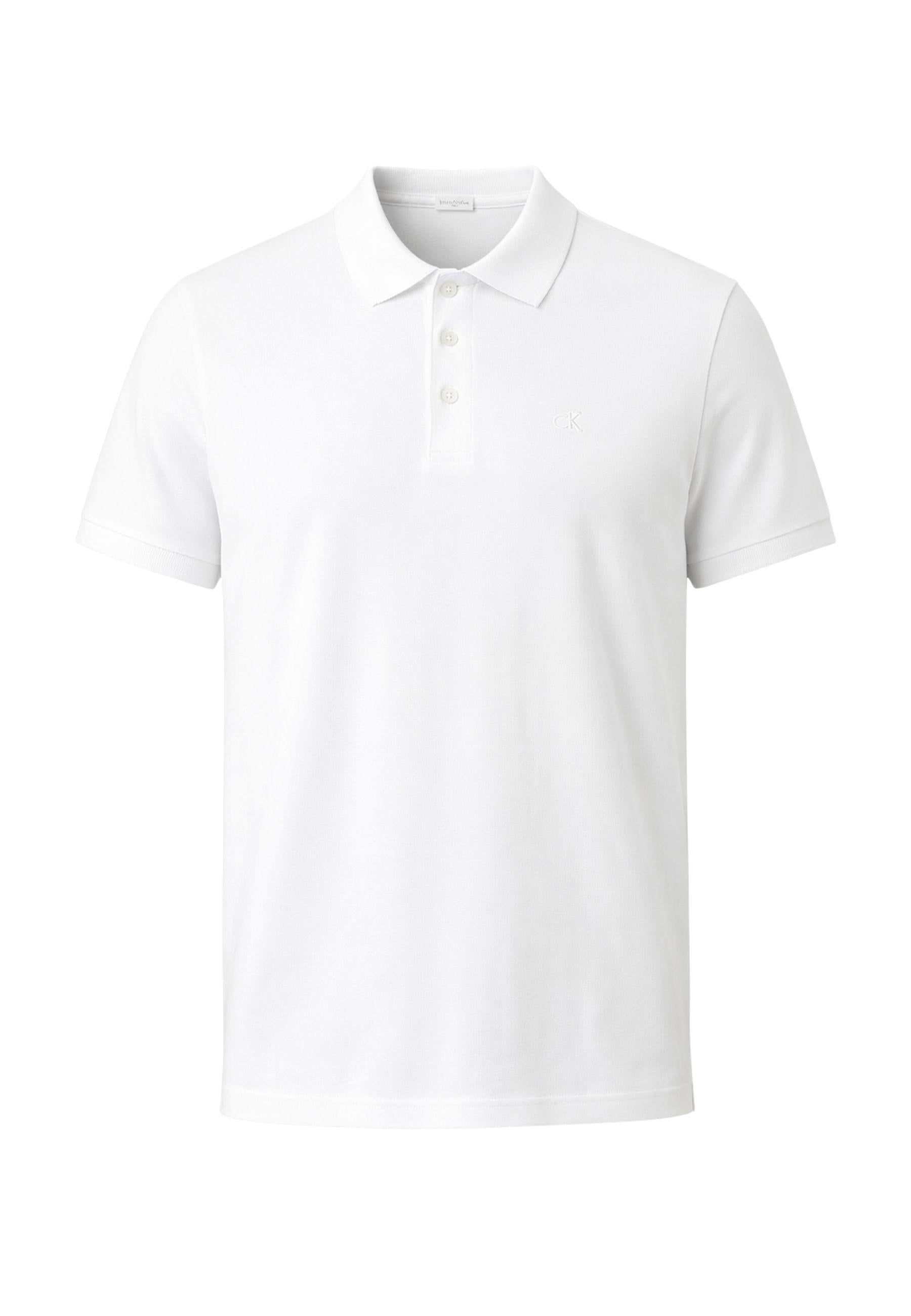 Polo Calvin Klein in cotone stretch - Bianca 