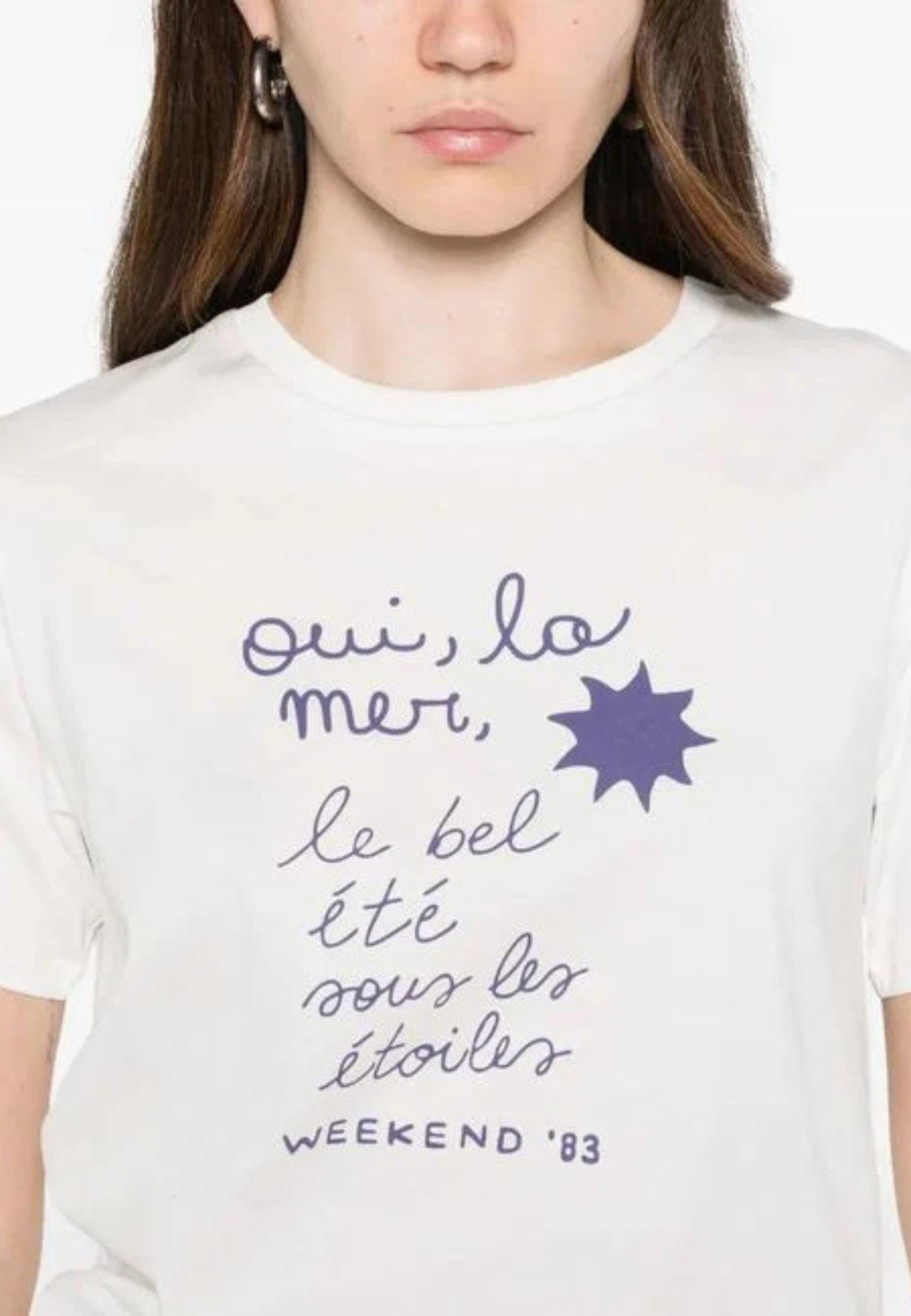 T-shirt in jersey di cotone con stampa lettering 