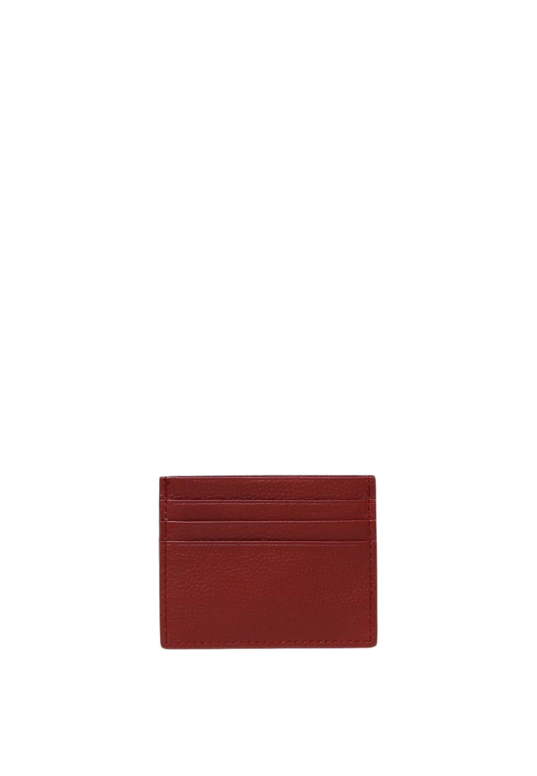 Portacarte Patrizia Pepe in pelle a grana con logo Fly 