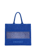 Borsa Twinset effetto intrecciato con logo frontale