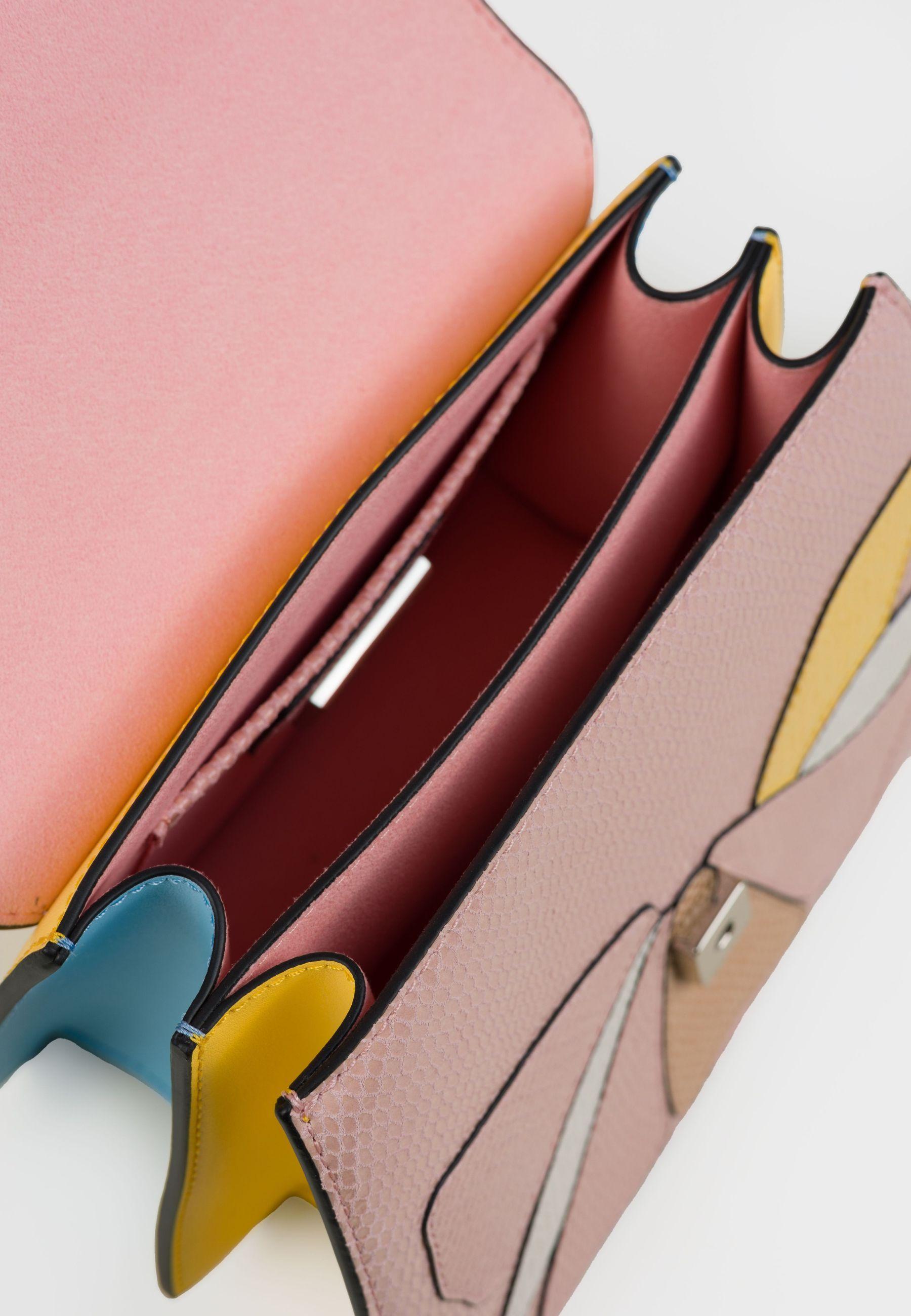 Borsa a mano OASI IBISCO in vitello stampa pitone multicolor 