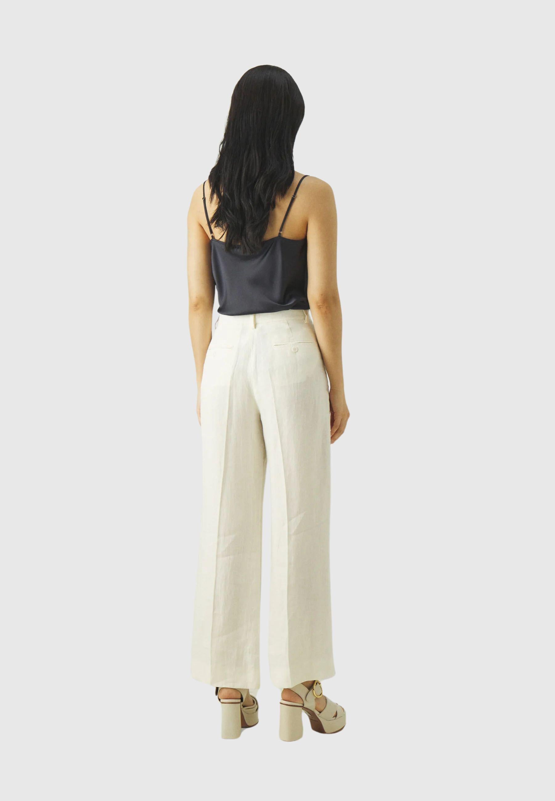Pantalone in canvas di lino 