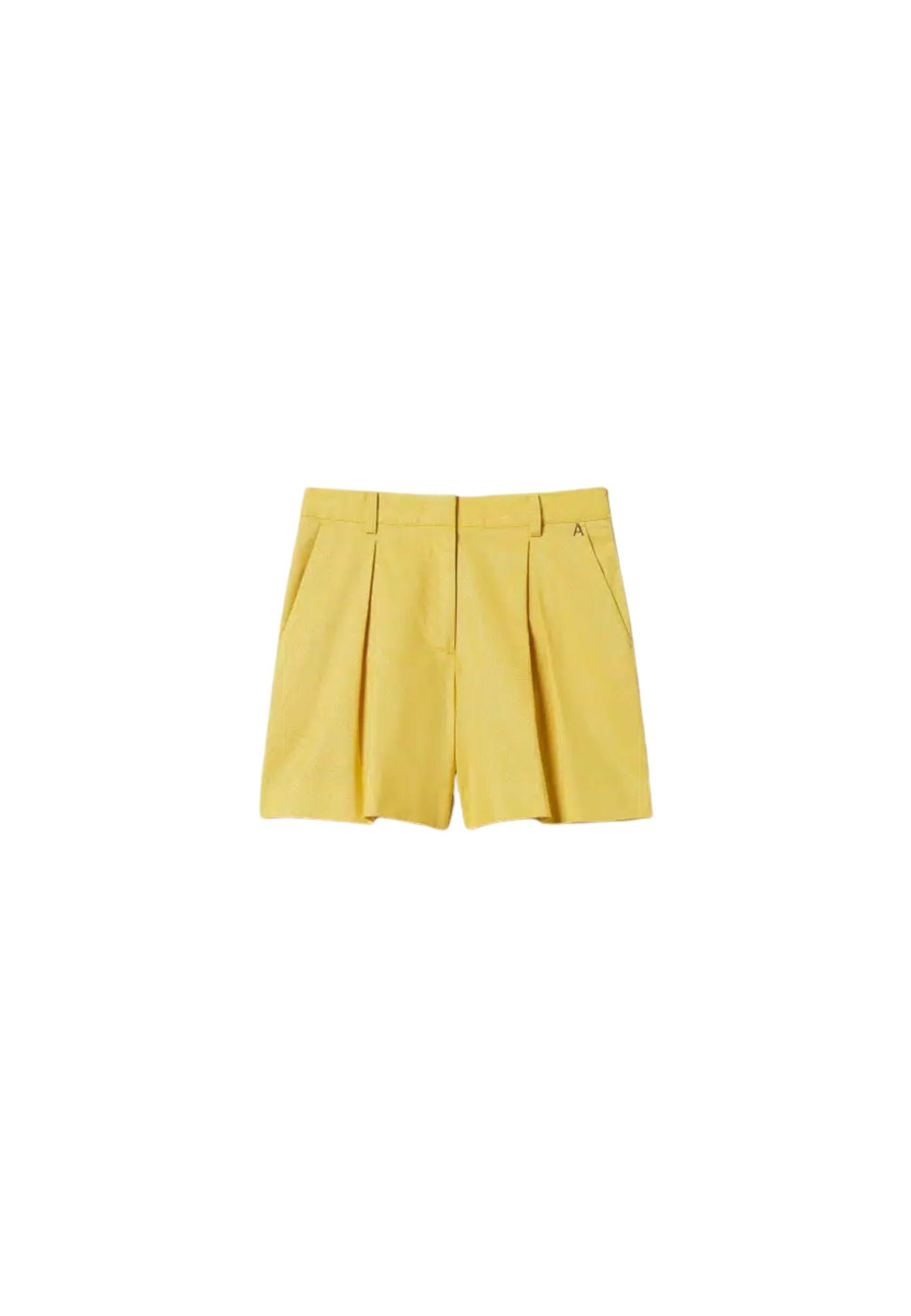 Bermuda Actitude in misto cotone e lino lurex 