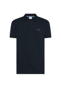 Polo in cotone blu navy con ricamo logo