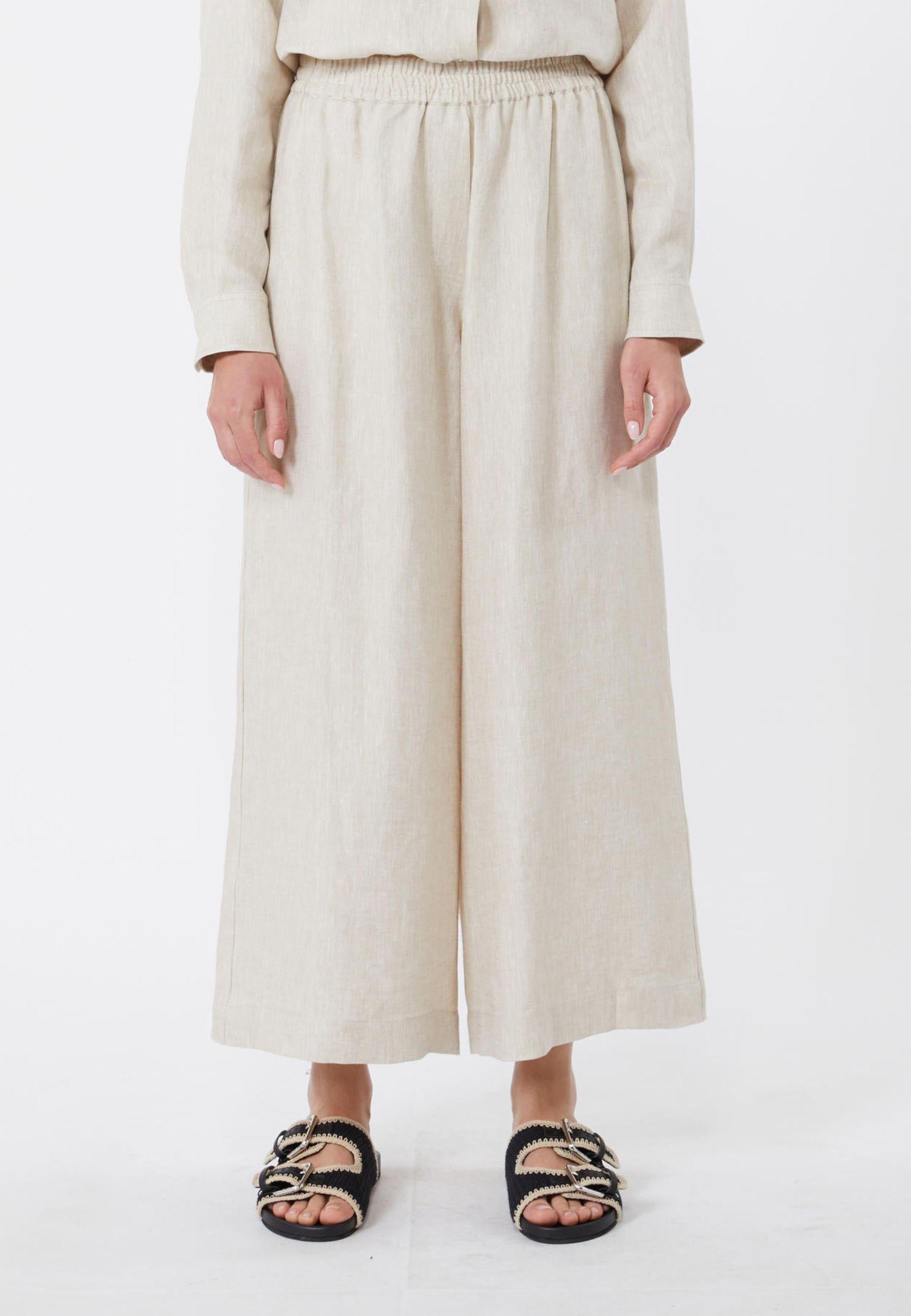 Weekend Max Mara - Pantalone cropped in puro lino 