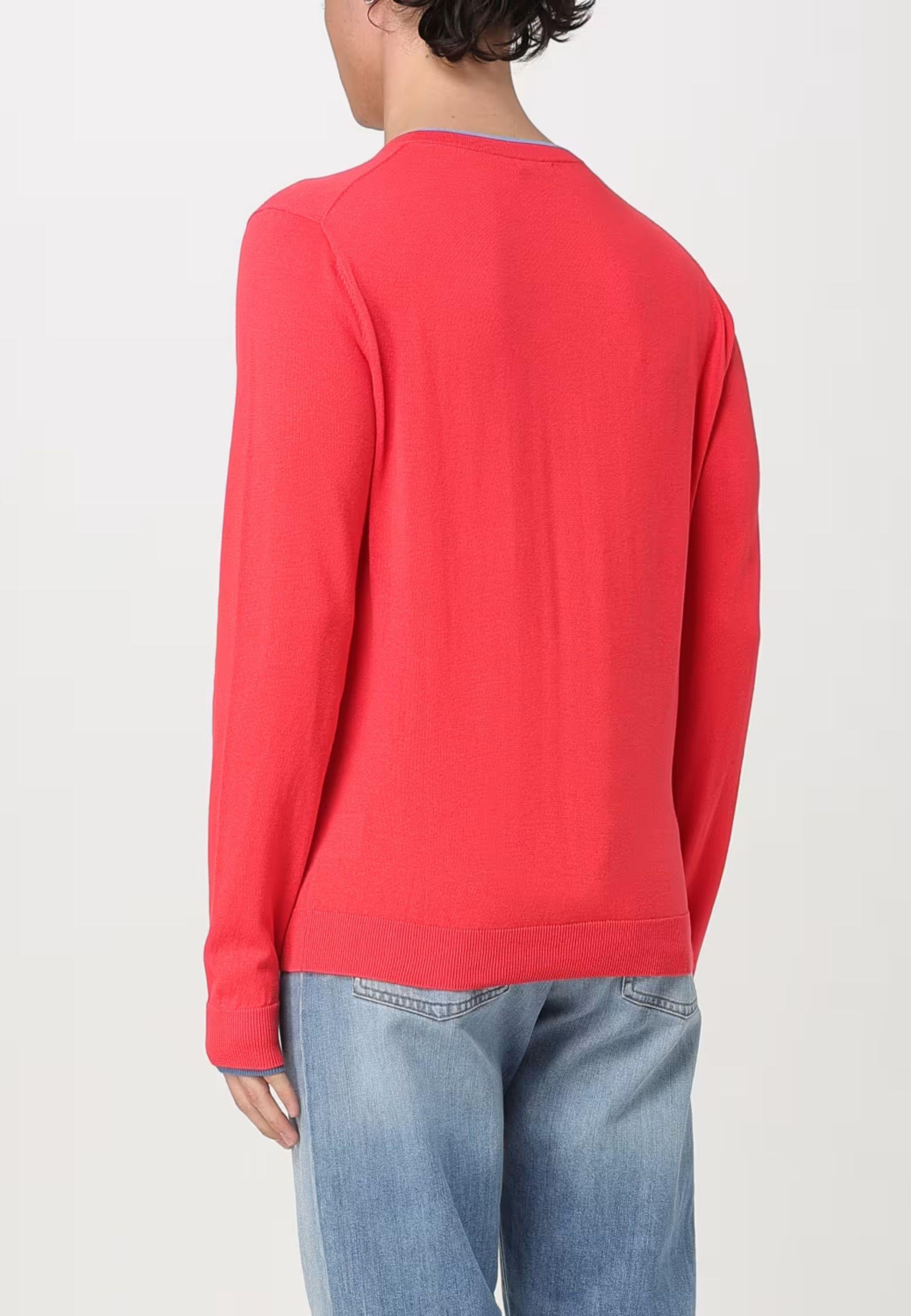 Sweater meck double rib Rosso 