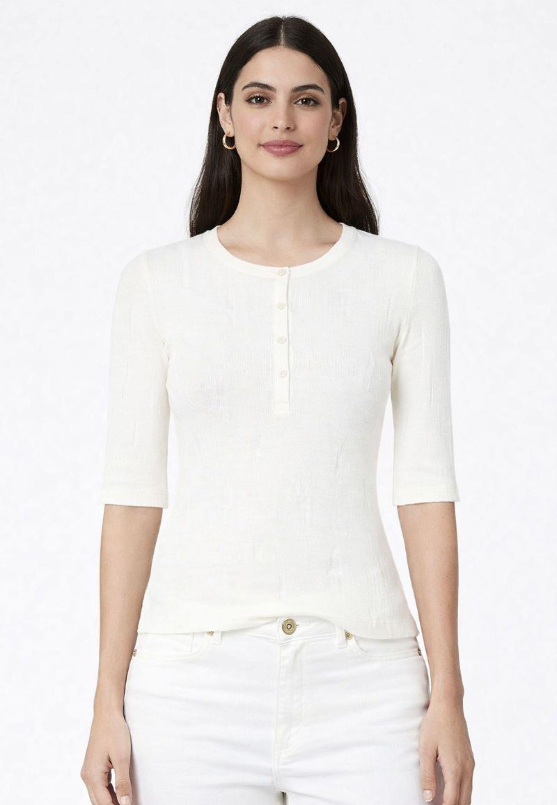 Maglia serafino Pinko a costine con strappi 