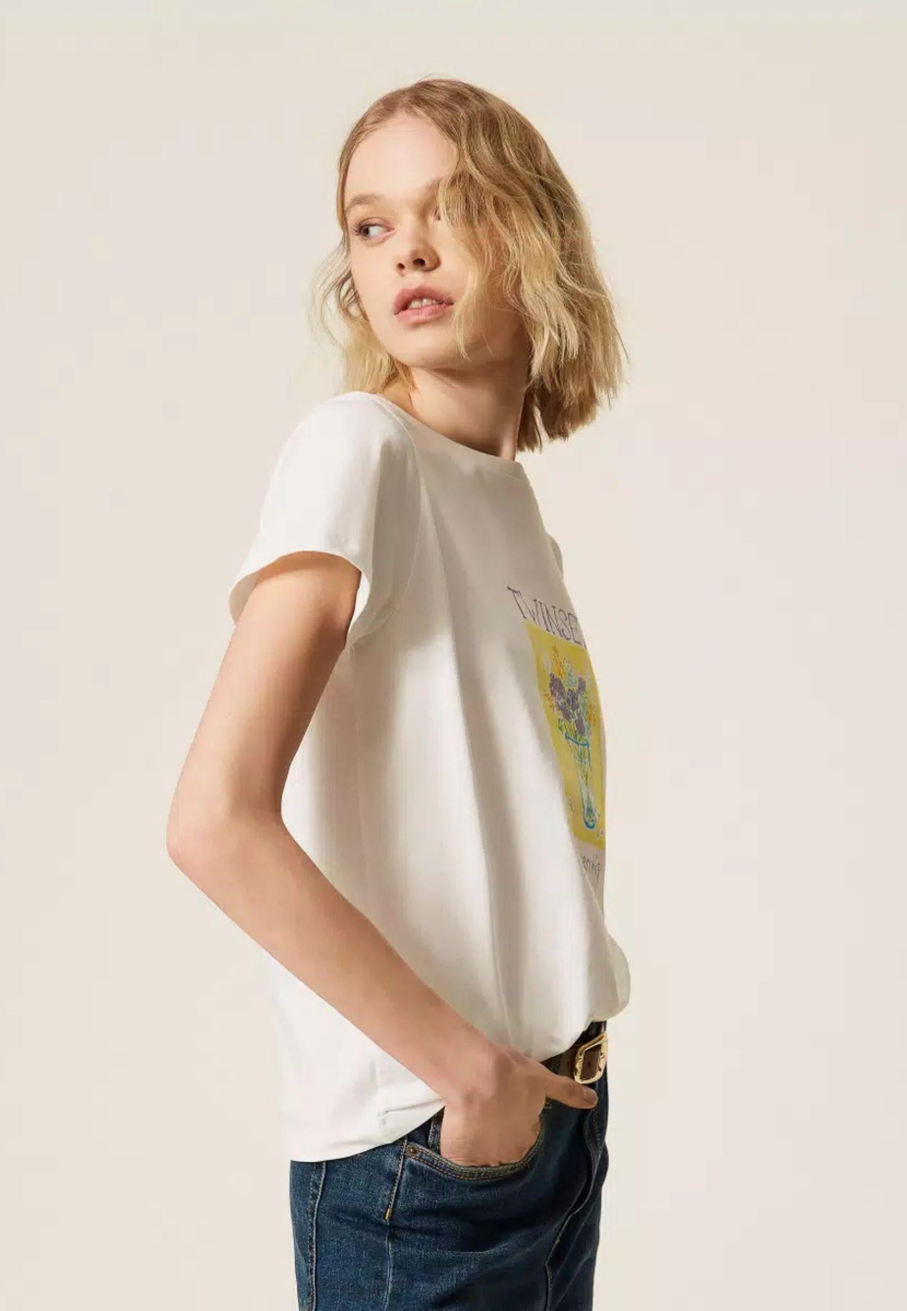 T-shirt regular con stampa Twinset 
