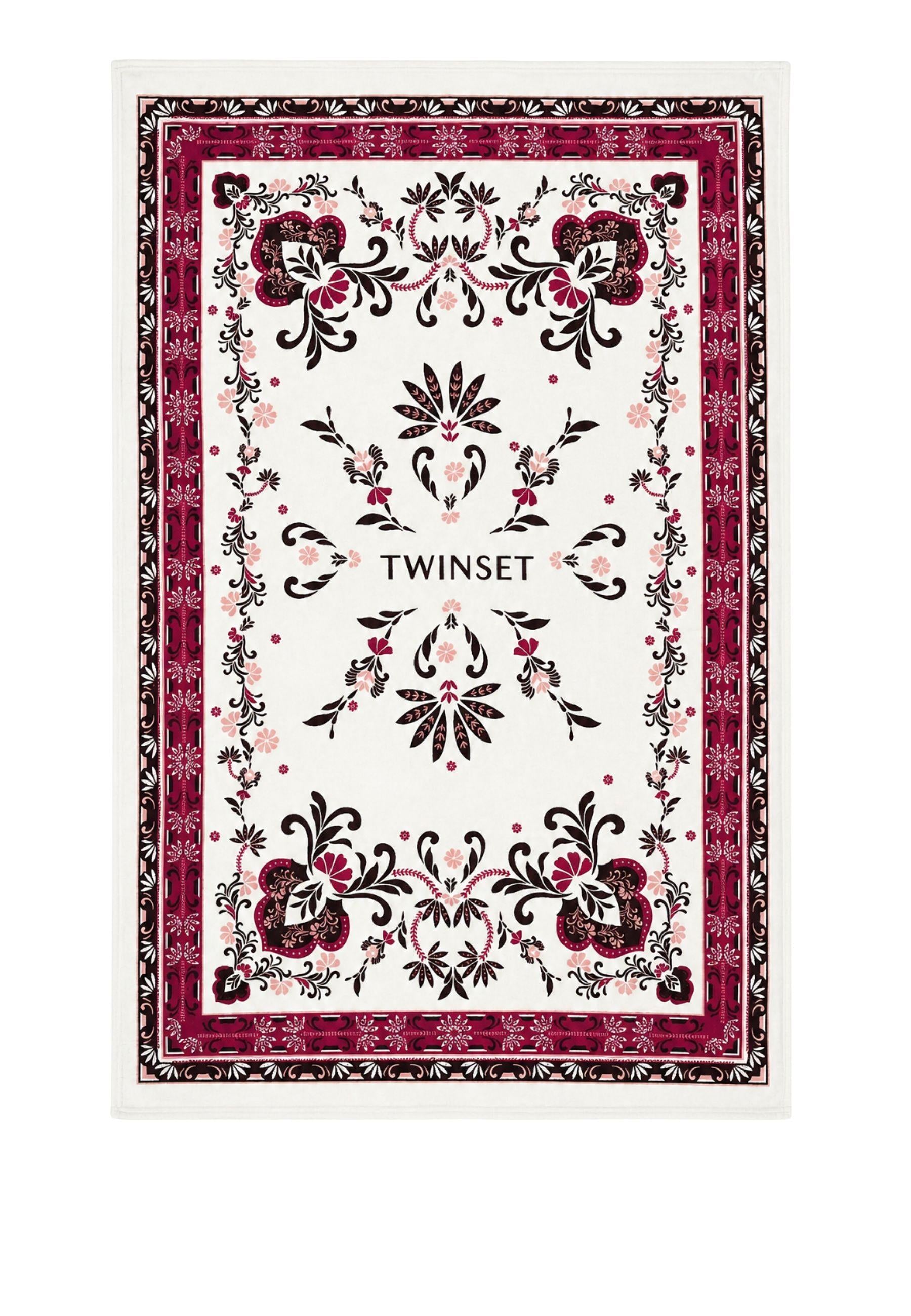 Telo Mare Twinset in Spugna di Cotone con Stampa Foulard 