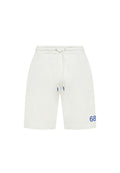 Bermudashorts aus cremefarbenem Baumwollfleece