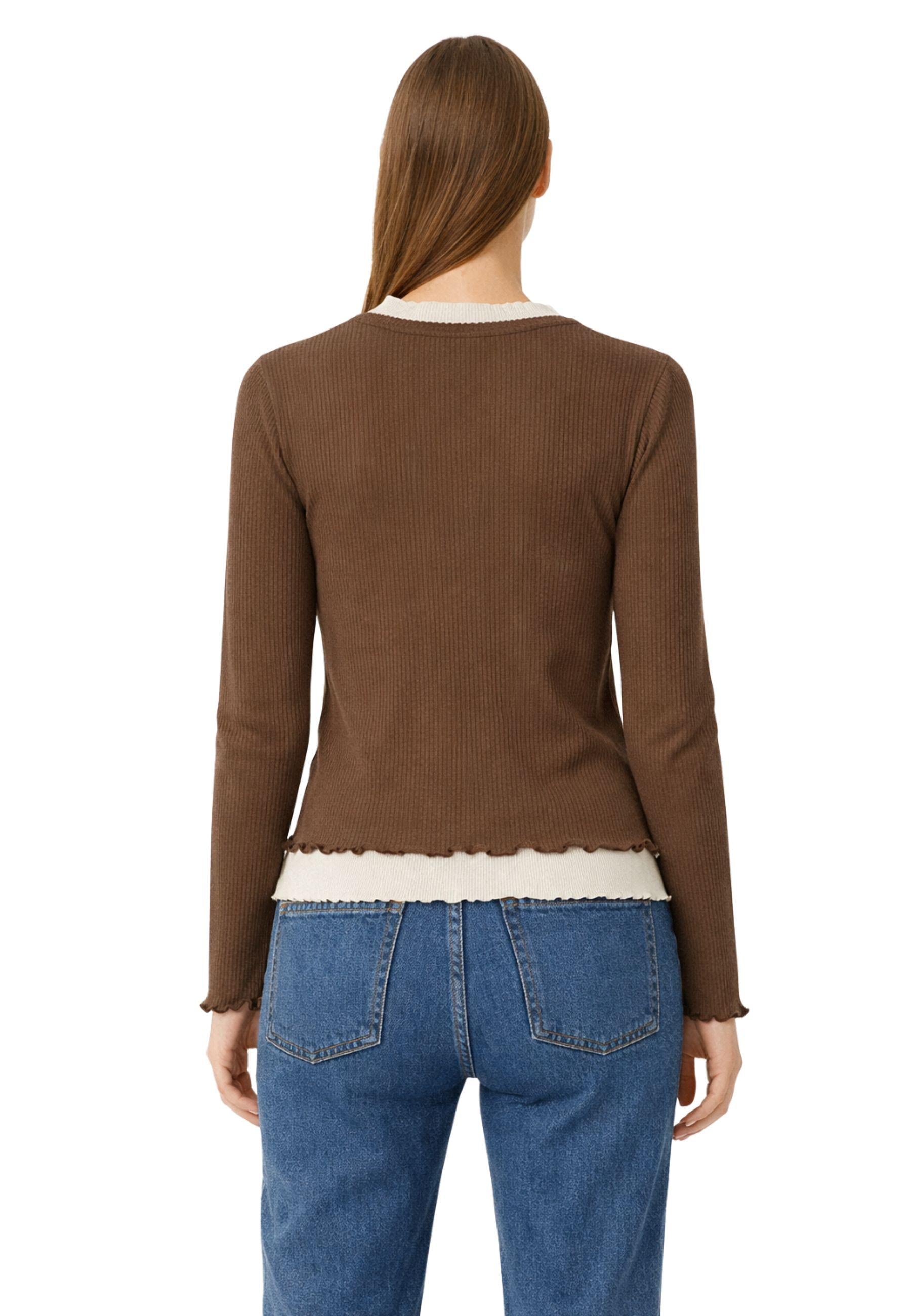 T-shirt iBlues in jersey di cotone a costine con effetto layering 
