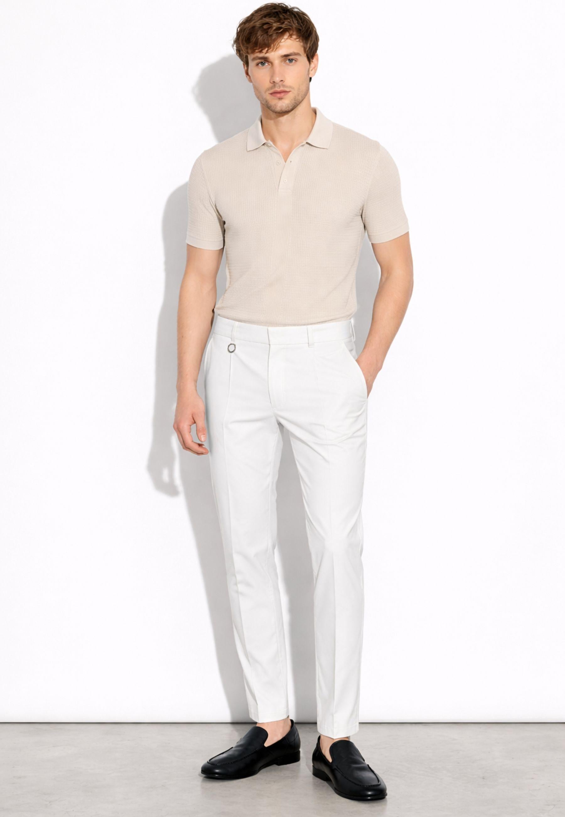 Paolo Pecora - Pantalone uomo in cotone stretch 