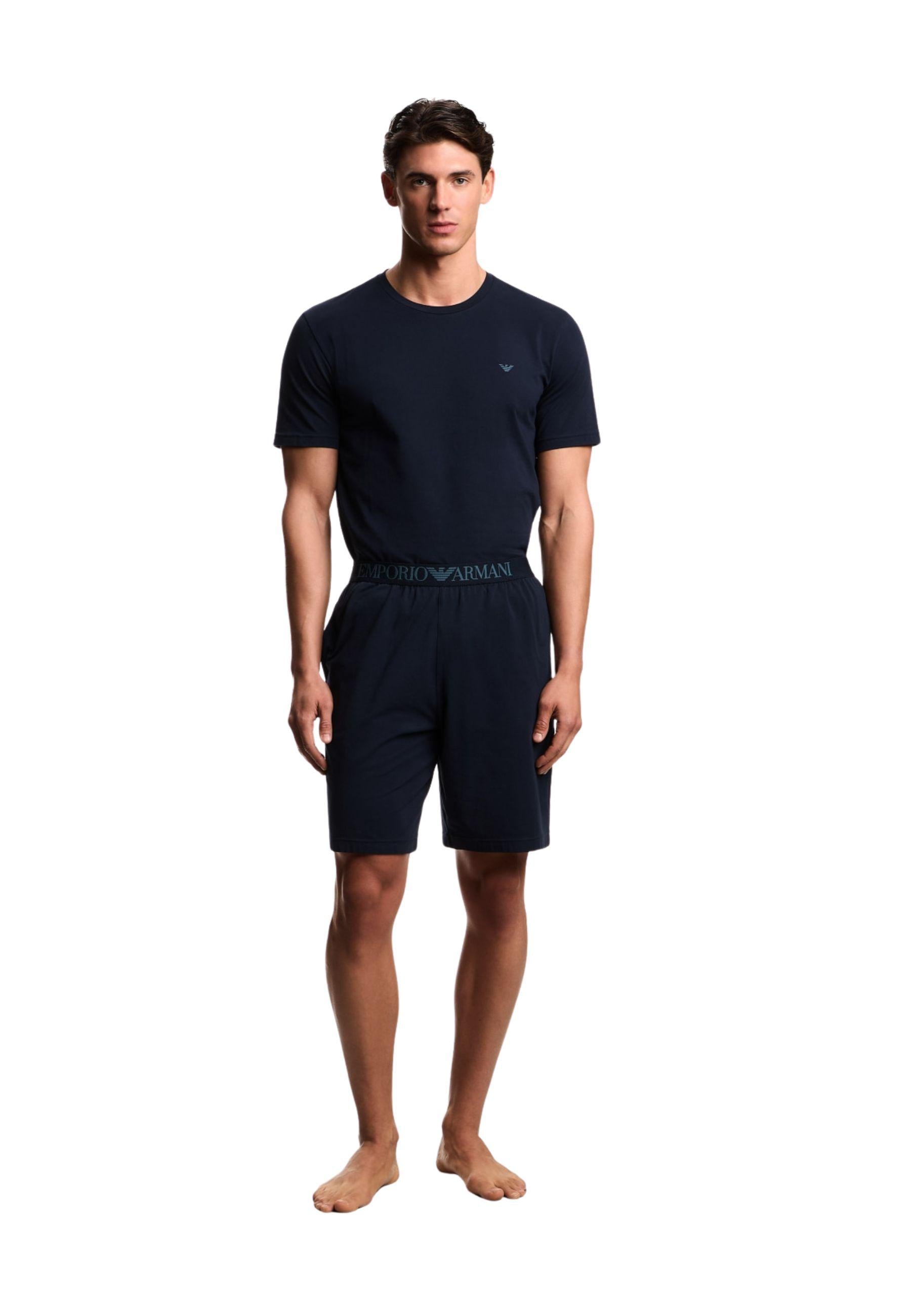 EMPORIO ARMANI - Pigiama con Bermuda in Jersey Endurance 