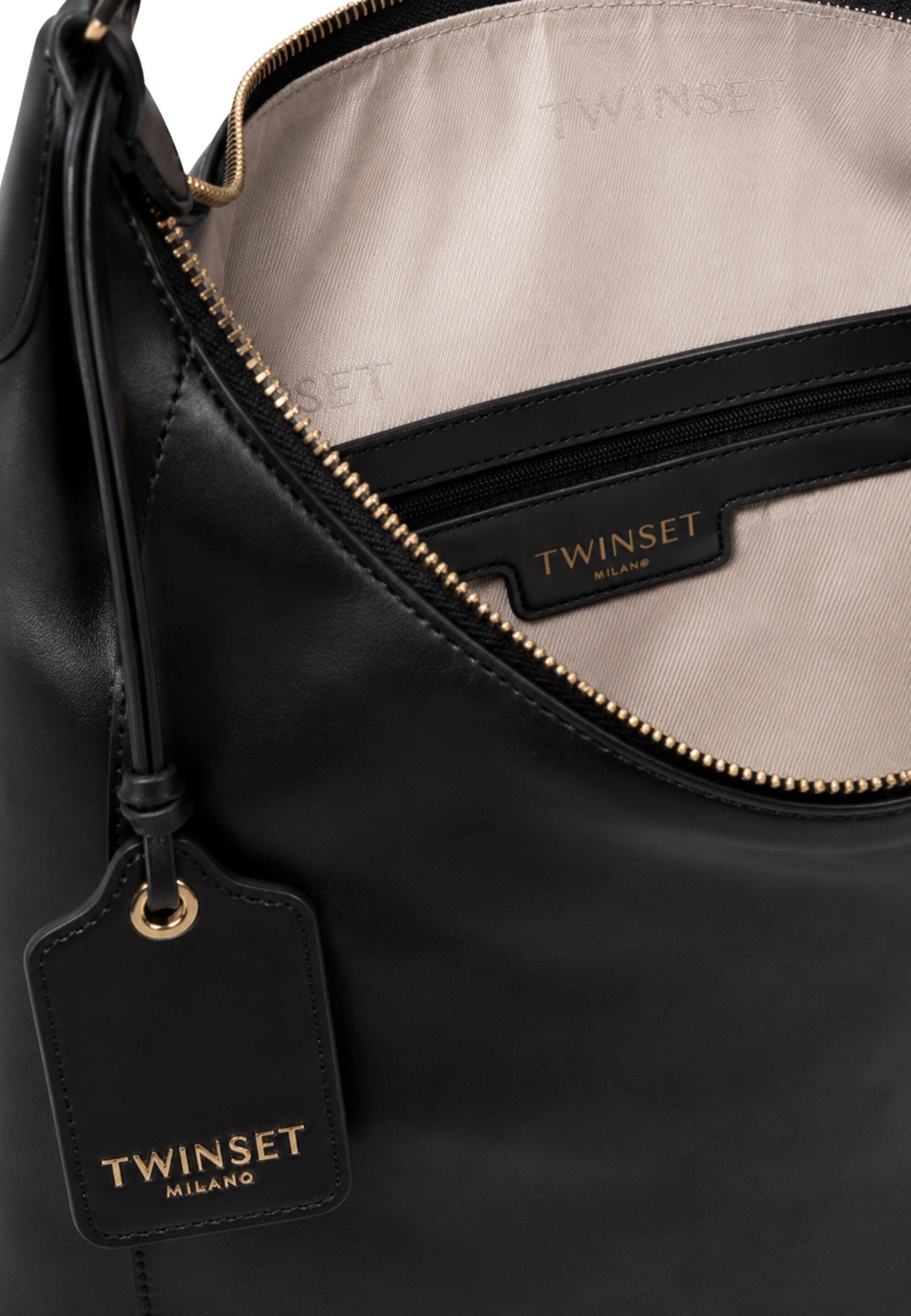 Borsa a Spalla con Tracolla Removibile Nero 