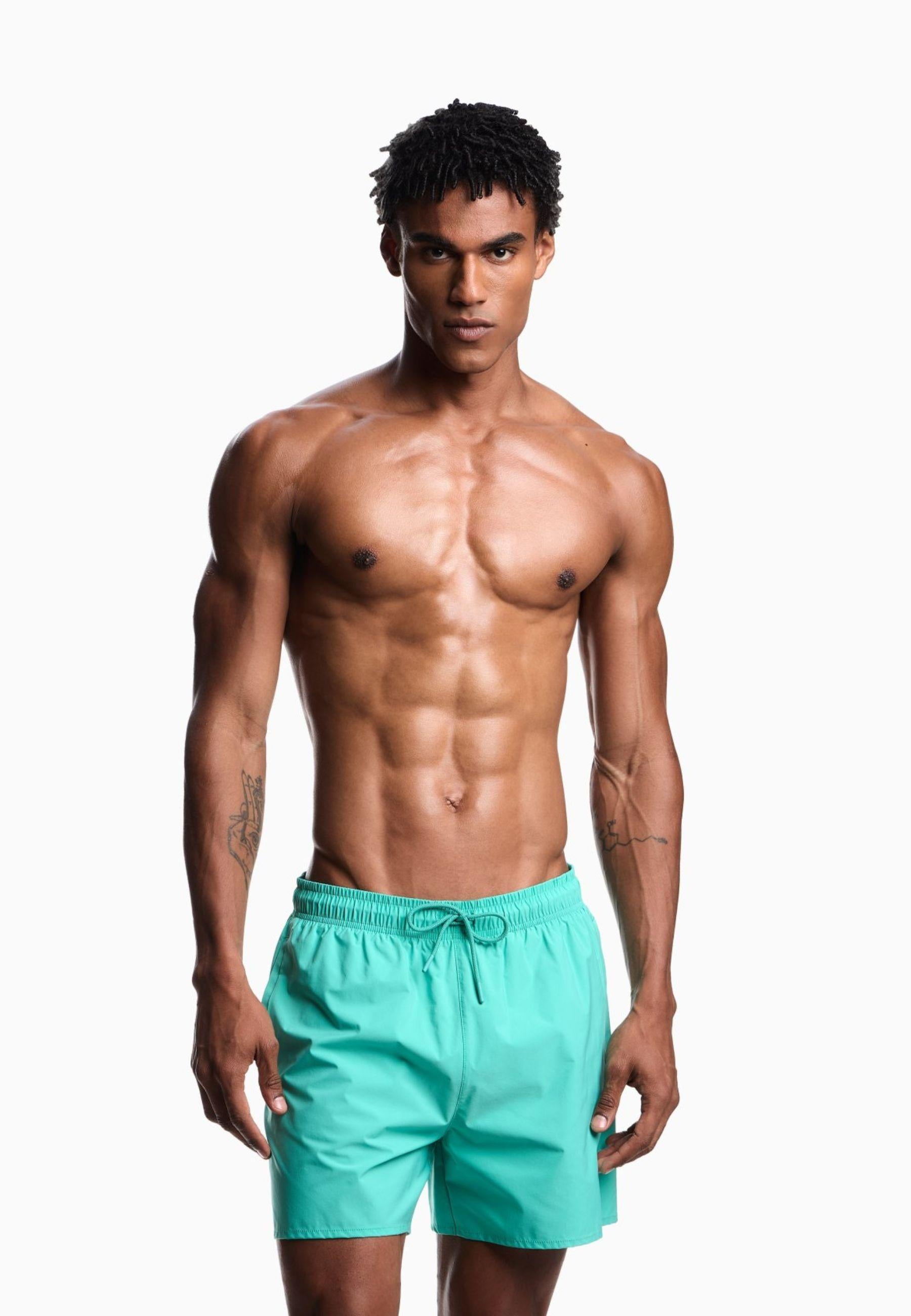 Costume da bagno uomo Emporio Armani - shorts con aquila ricamata 