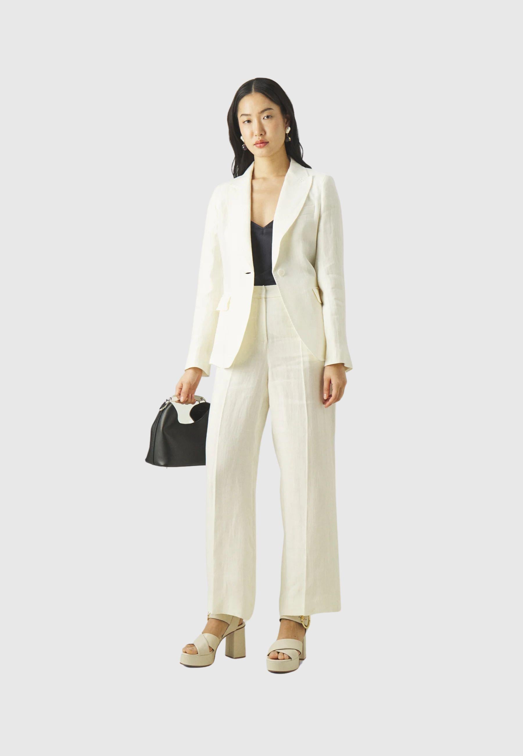 Pantalone in canvas di lino 