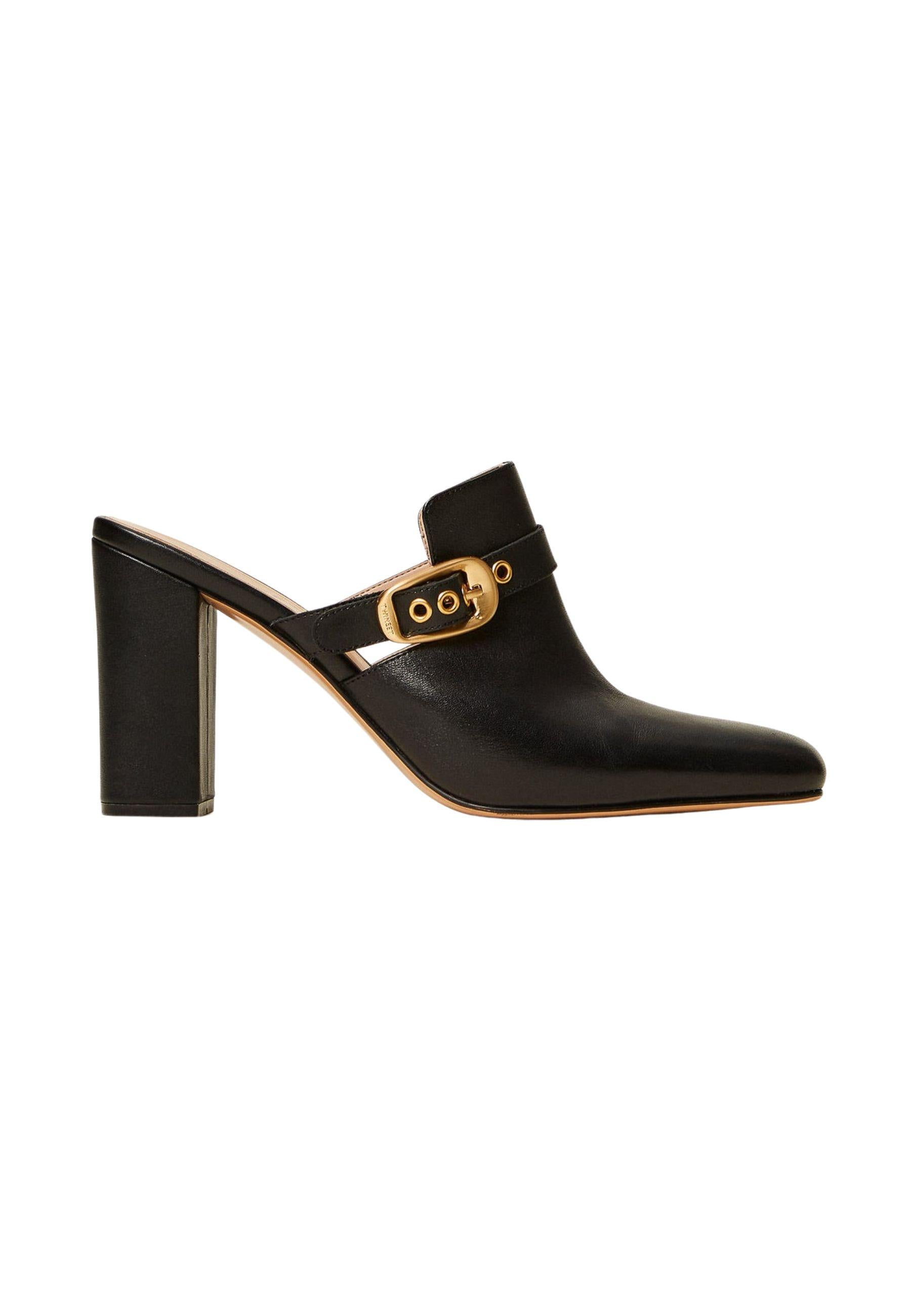 Scarpe mules in pelle con fibbia 