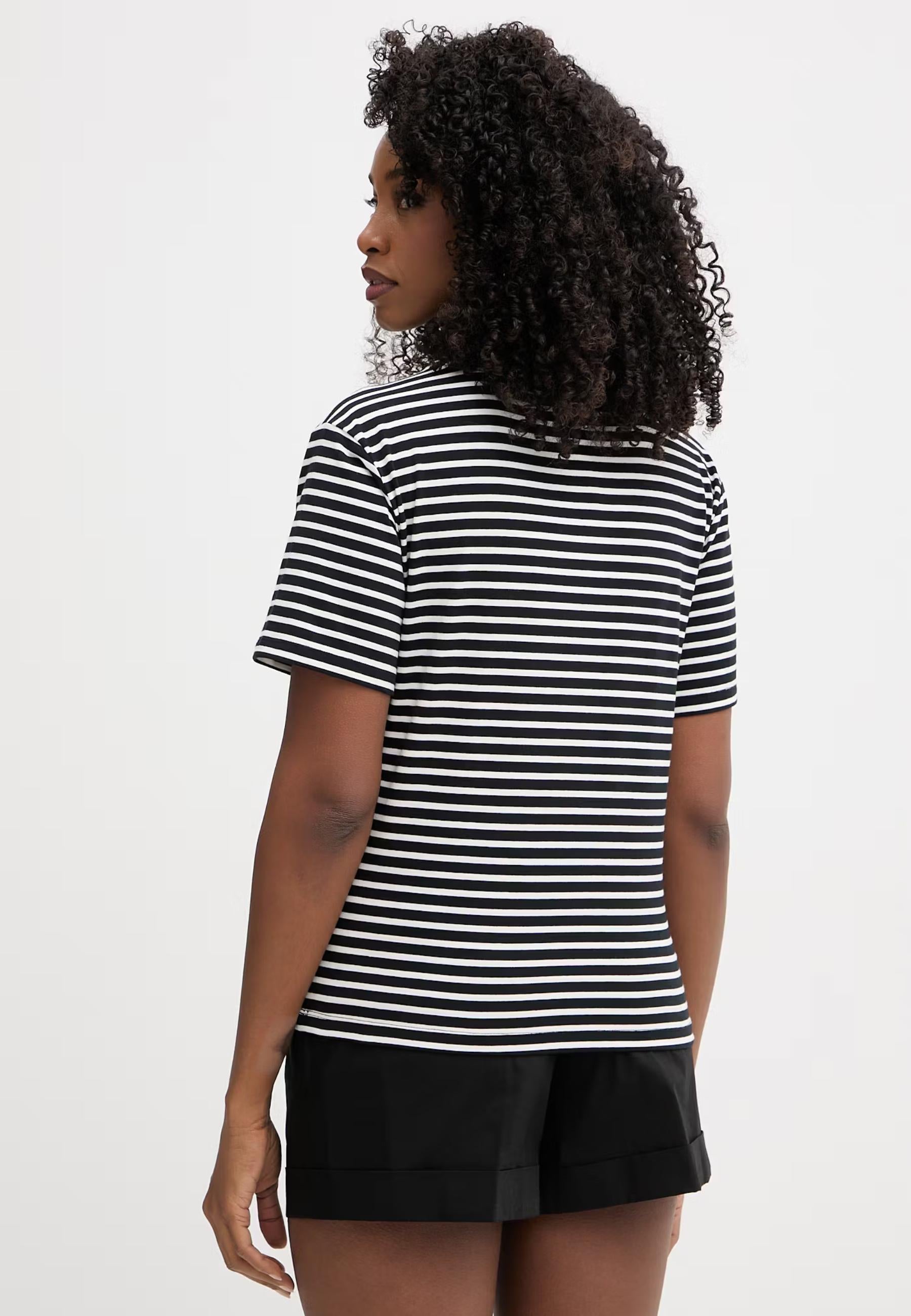 T-shirt Twinset a righe con logo ricamato 