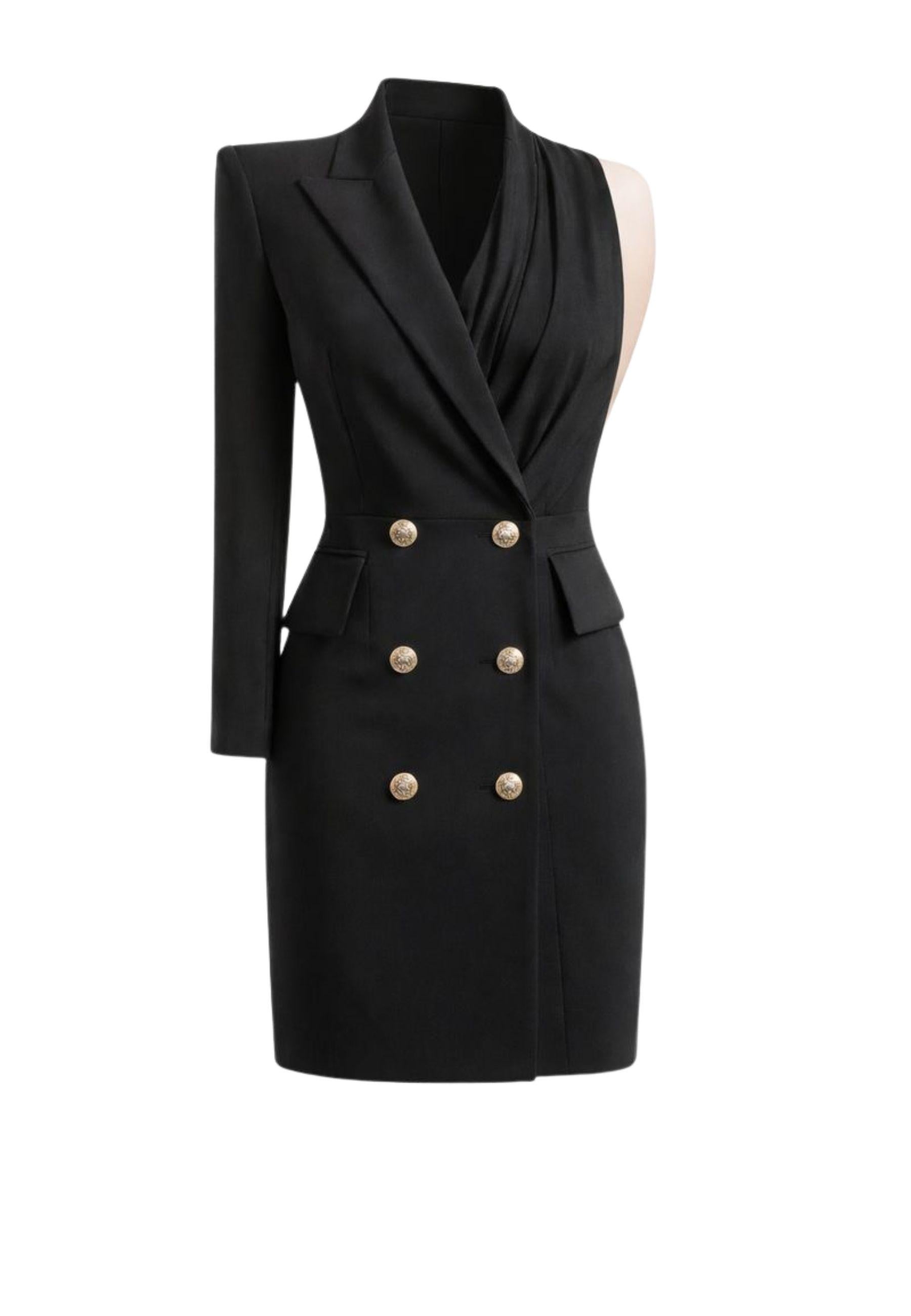 Babylon - Abito blazer asimmetrico monospalla 