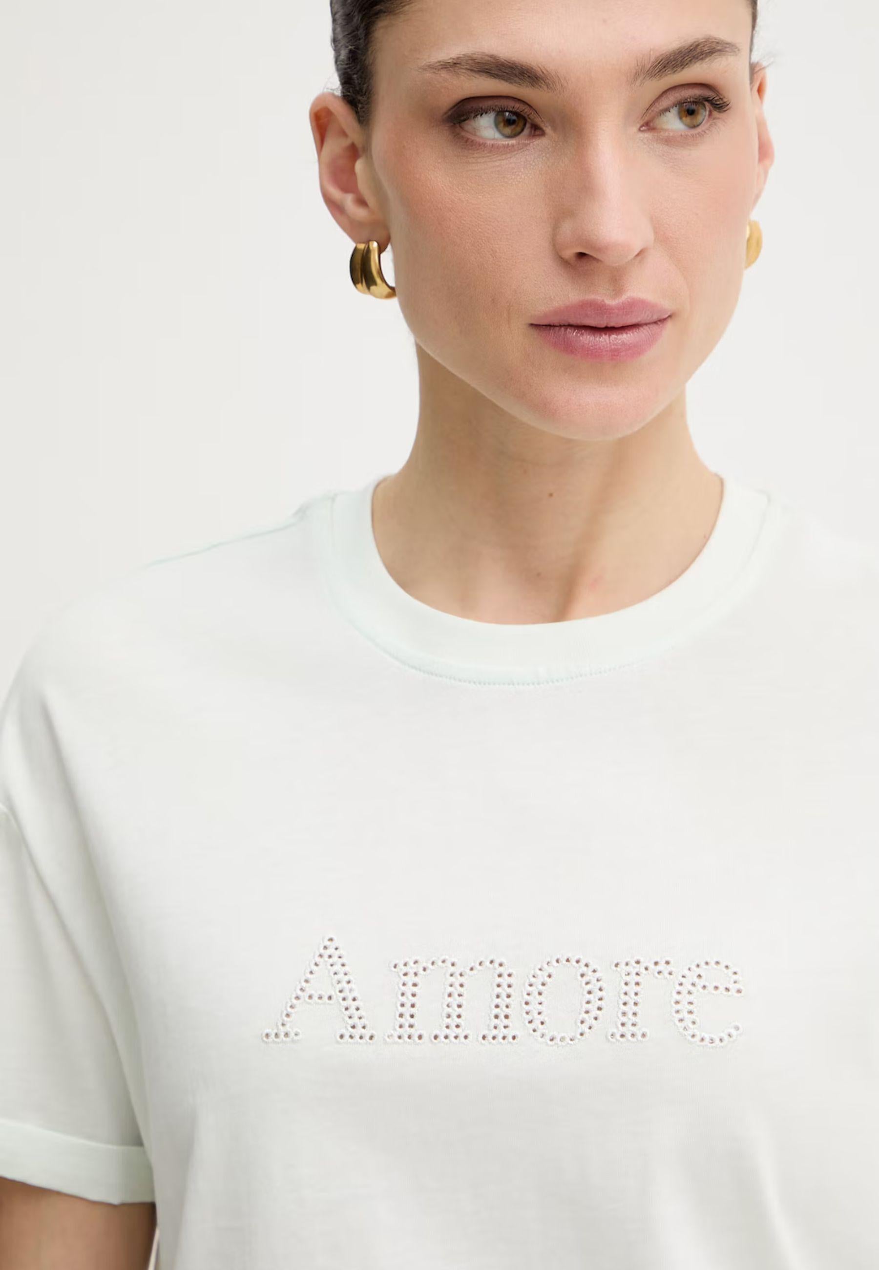 T-shirt Twinset Actitude "Amore" - Bianco 