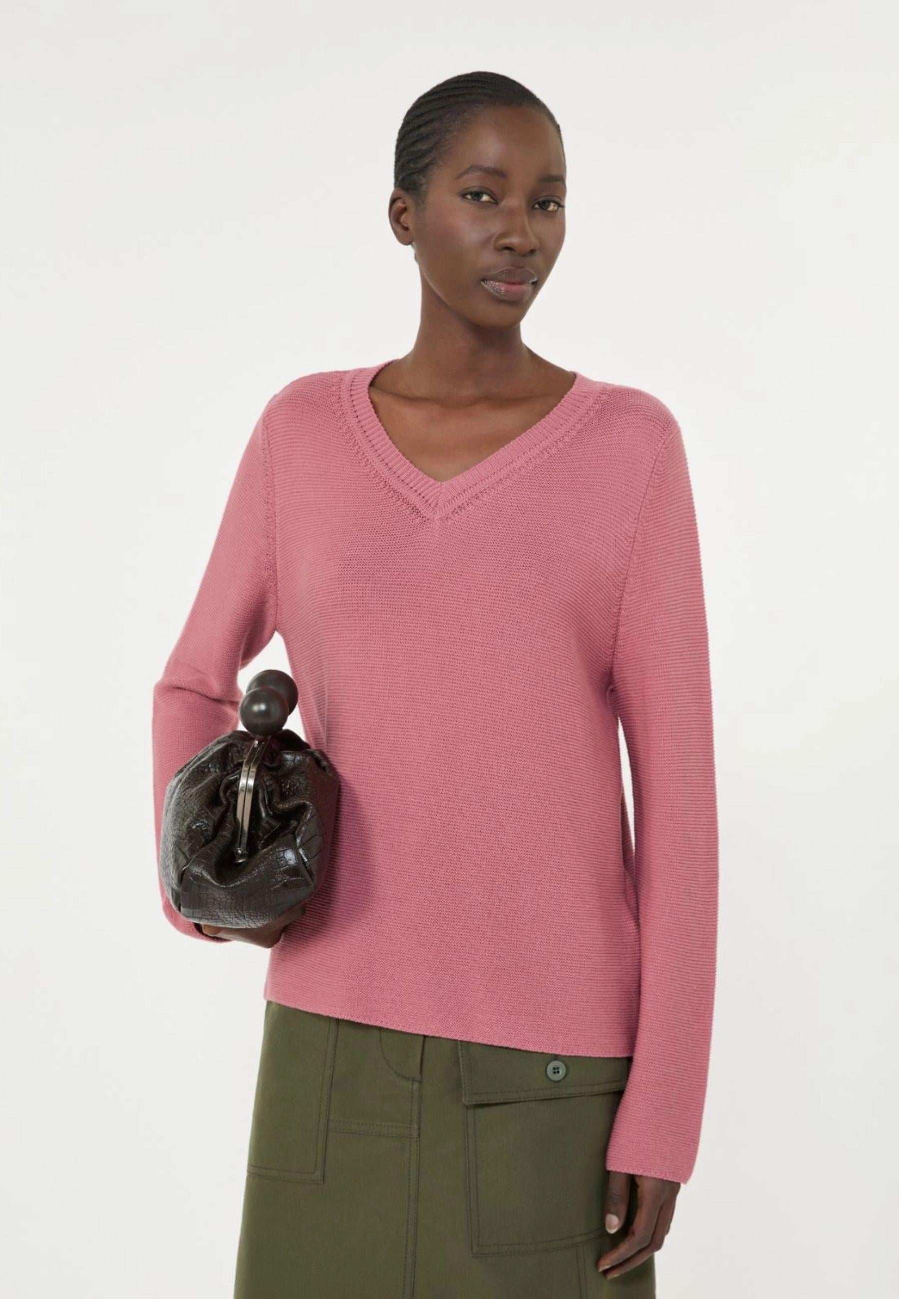 Maglia boxy in cotone - ROSA ANTICO 