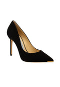 Francesco Sacco - Décolleté in Camoscio Nero con Punta Affusolata e Tacco 10 cm