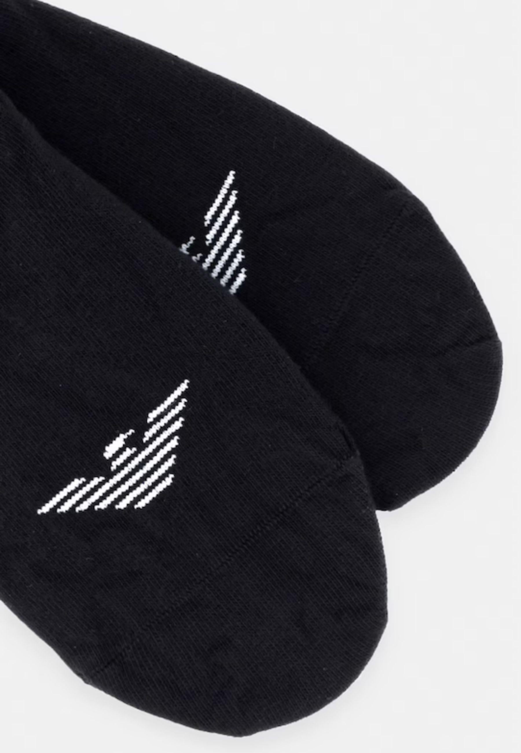 Emporio Armani Underwear - Calzini Fantasmini Uomo Pack 3 Pezzi Nero 