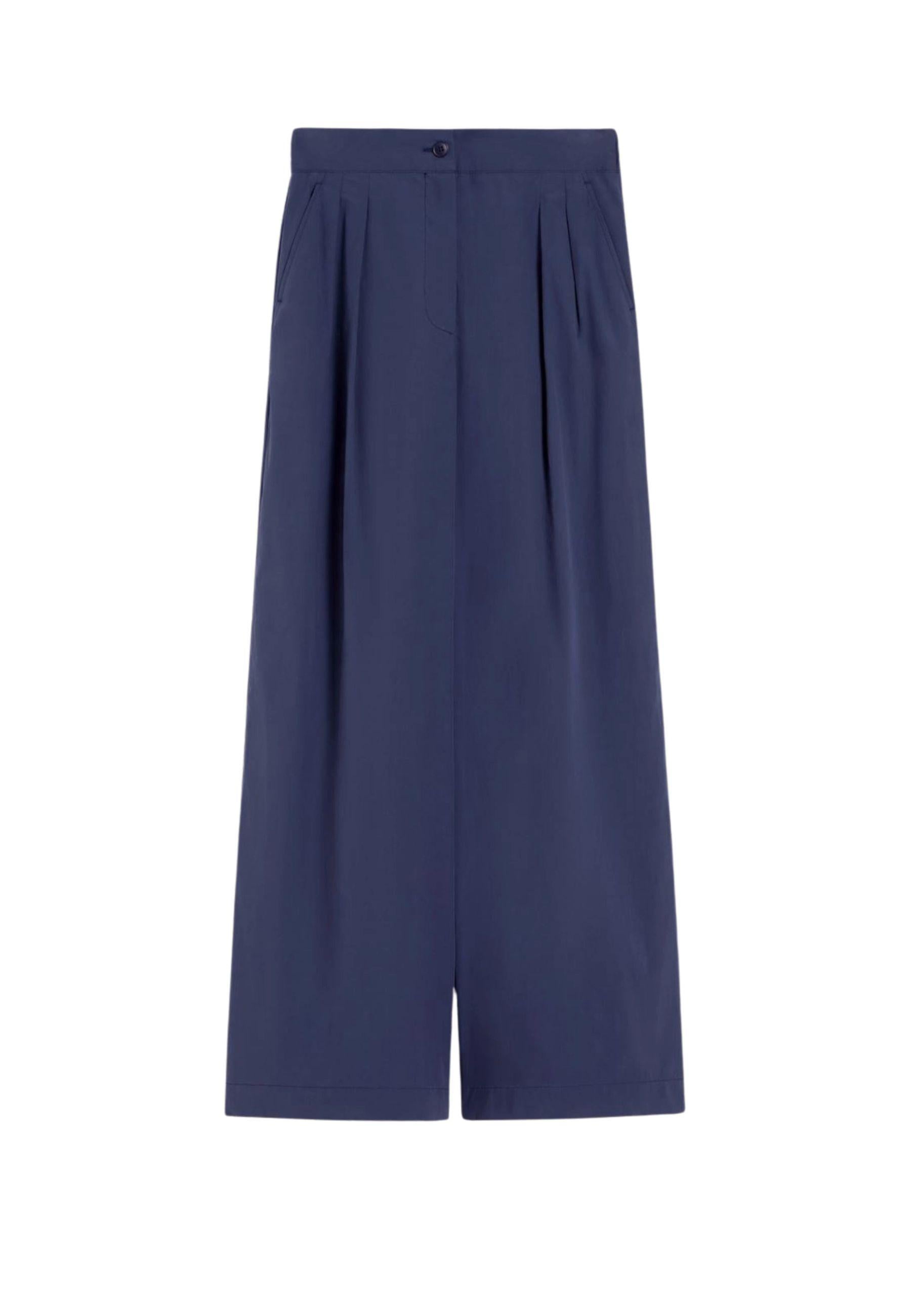 Weekend Max Mara - Pantalone ampio in popeline di cotone 