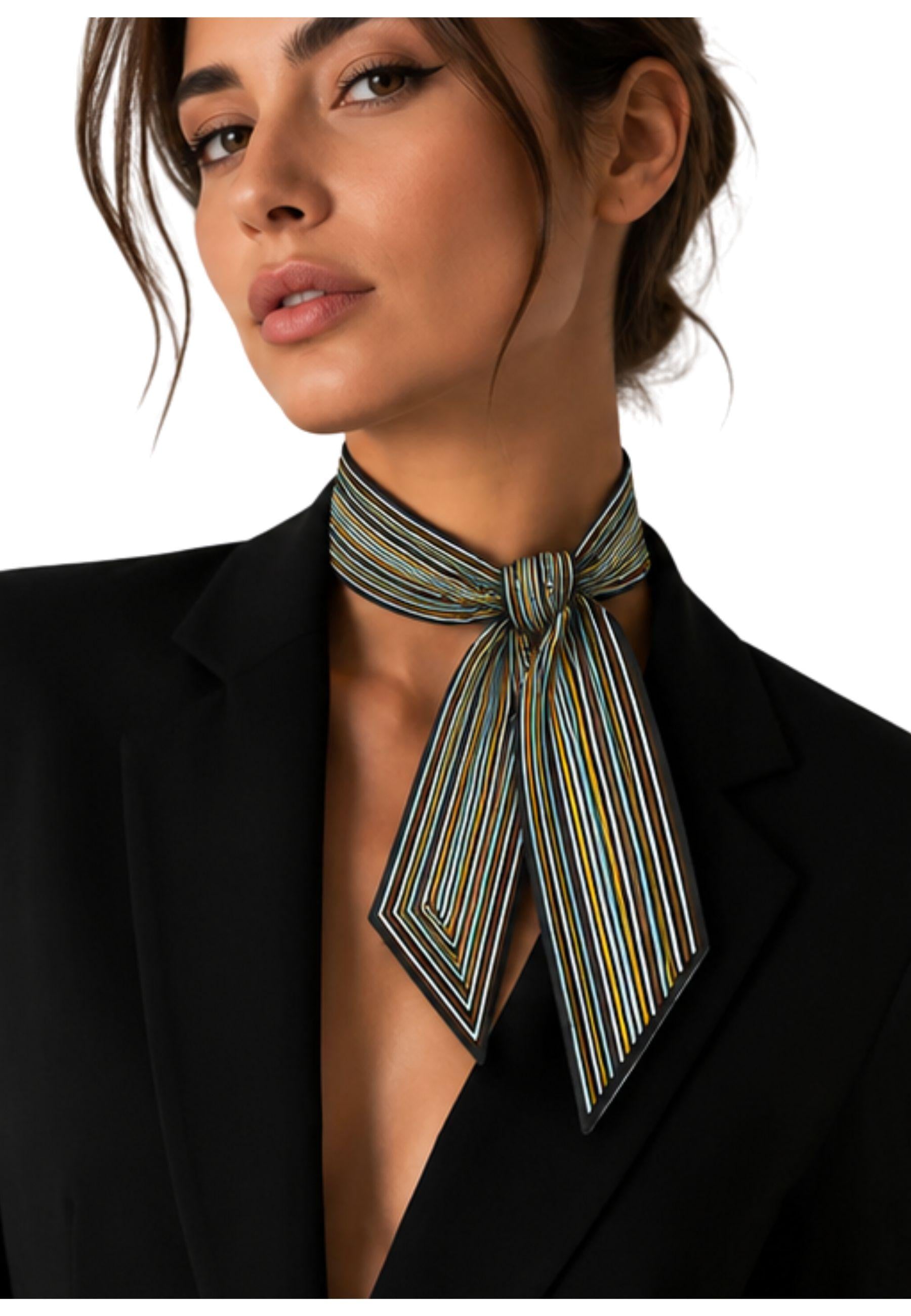 Sciarpina Mini Zucca Fendi in Seta Multicolor 