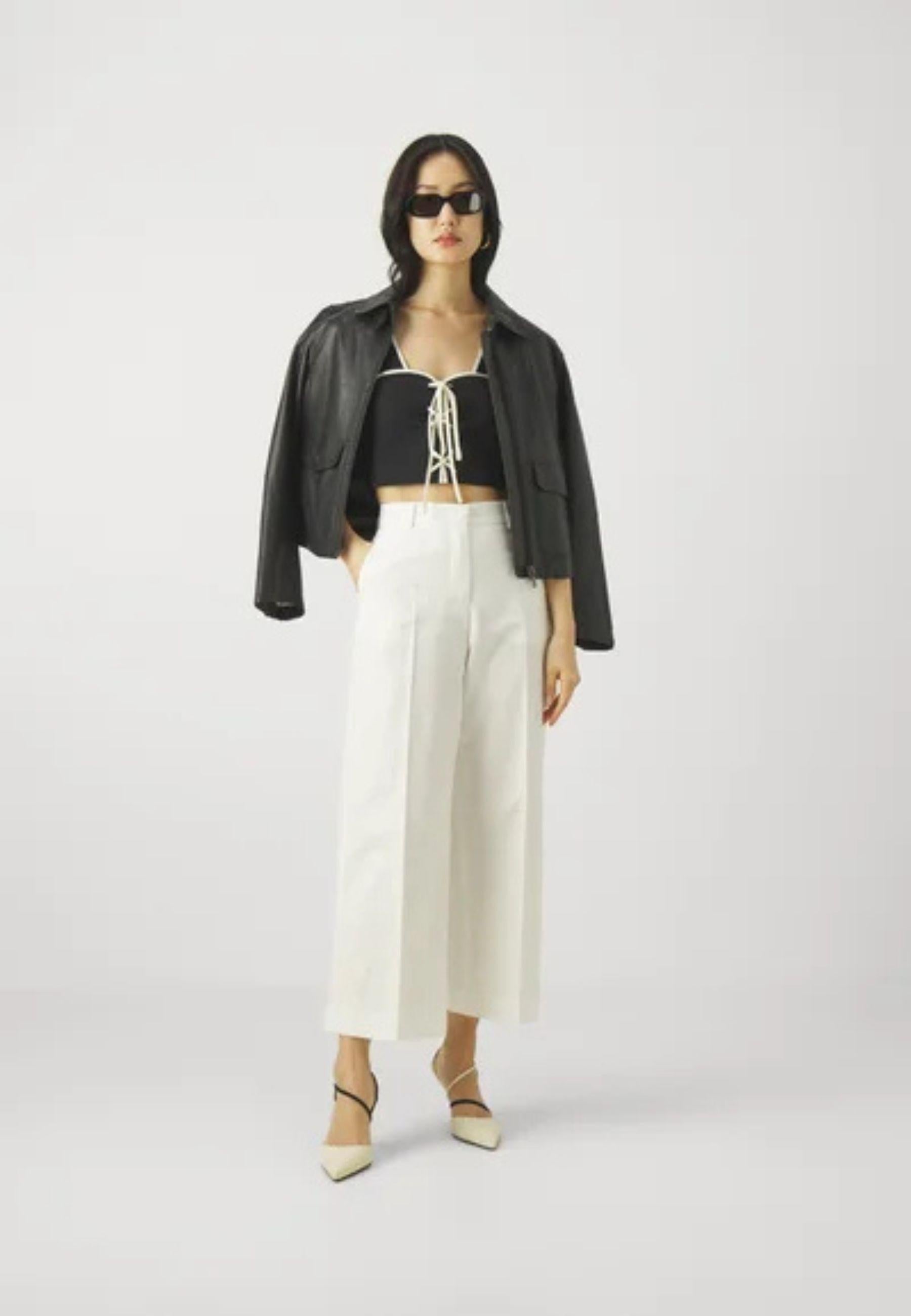 Pantalone Zircone in cotone e lino 