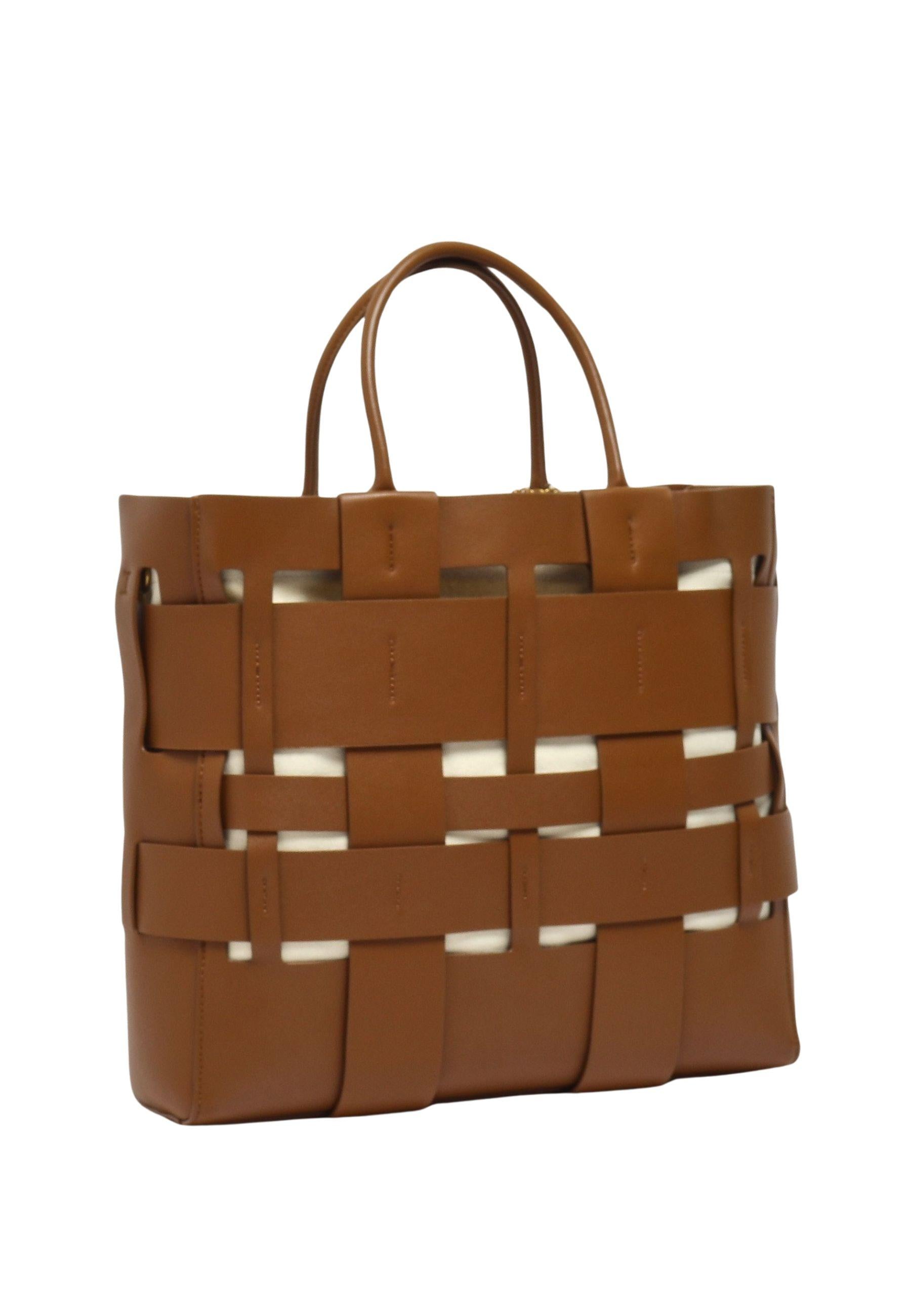 Borsa Tote Intrecciata con Tracolla 